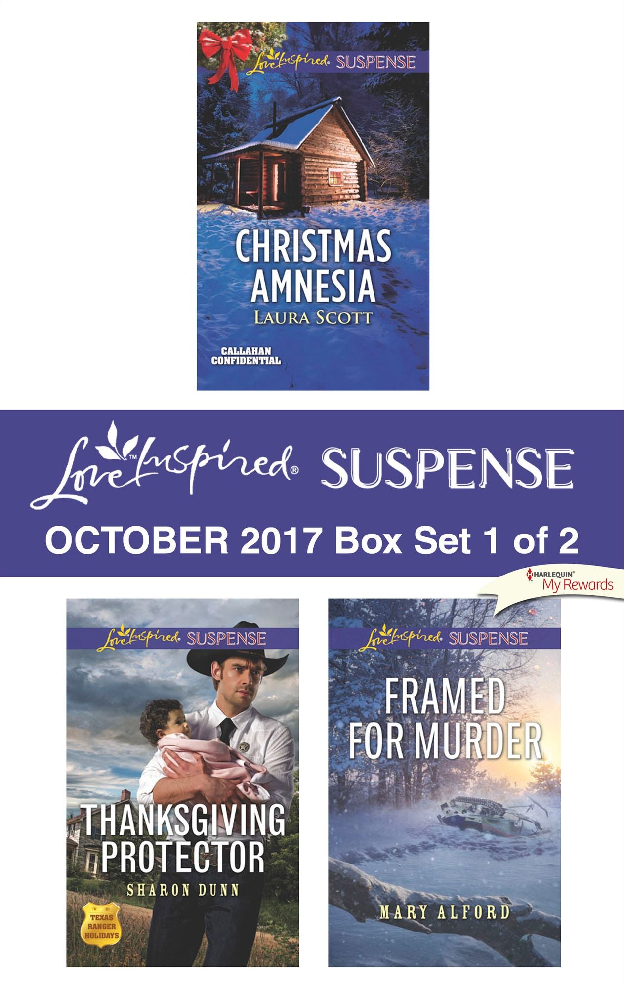Harlequin Love Inspired Suspense October 2017 - Box Set 1 of 2: Christmas AmnesiaThanksgiving ProtectorFramed for Murder