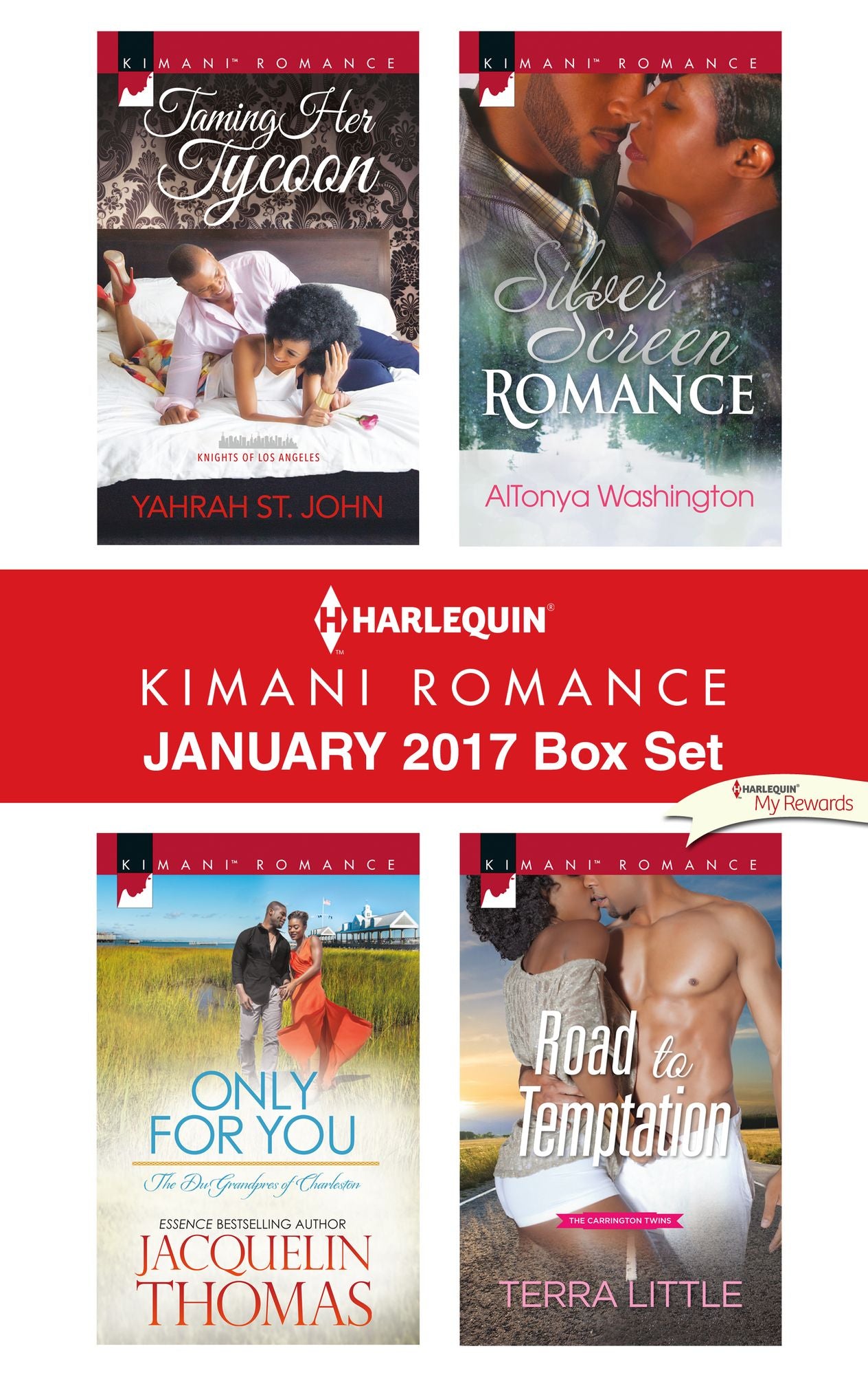 Harlequin Kimani Romance January 2017 Box Set: Taming Her TycoonOnly for YouSilver Screen RomanceRoad to Temptation