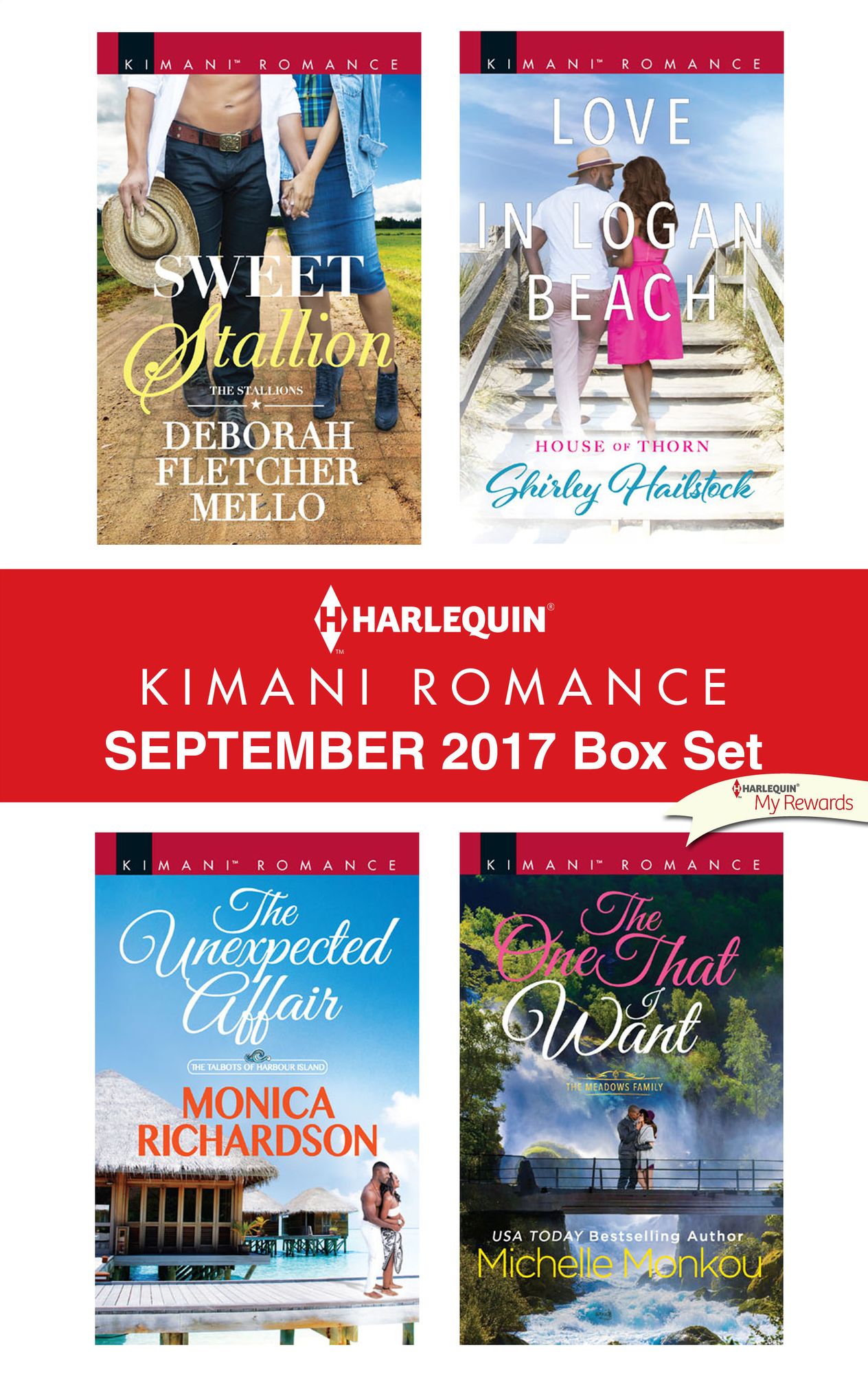 Harlequin Kimani Romance September 2017 Box Set: Sweet StallionThe Unexpected AffairLove in Logan BeachThe One That I Want