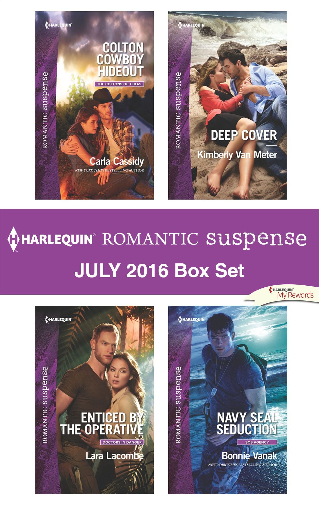 Harlequin Romantic Suspense July 2016 Box Set: Colton Cowboy HideoutEnticed by the OperativeDeep CoverNavy Seal Seduction