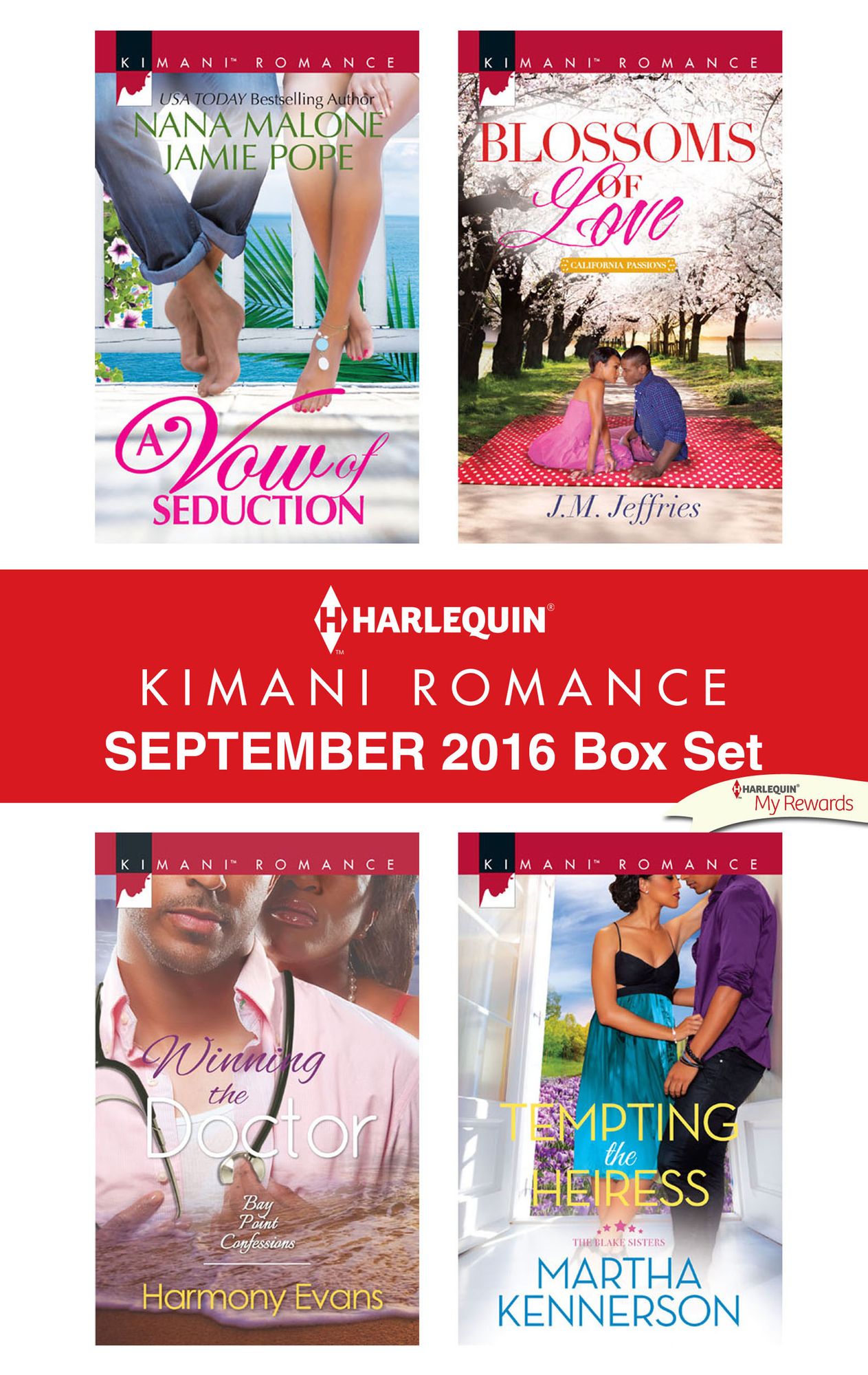 Harlequin Kimani Romance September 2016 Box Set: A Vow of SeductionWinning the DoctorBlossoms of LoveTempting the Heiress