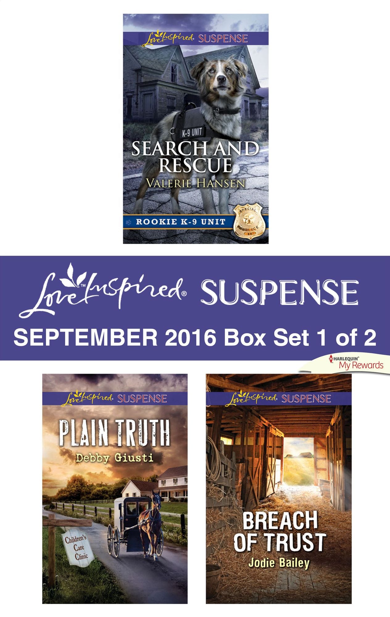 Harlequin Love Inspired Suspense September 2016 - Box Set 1 of 2: Search and RescuePlain TruthBreach of Trust