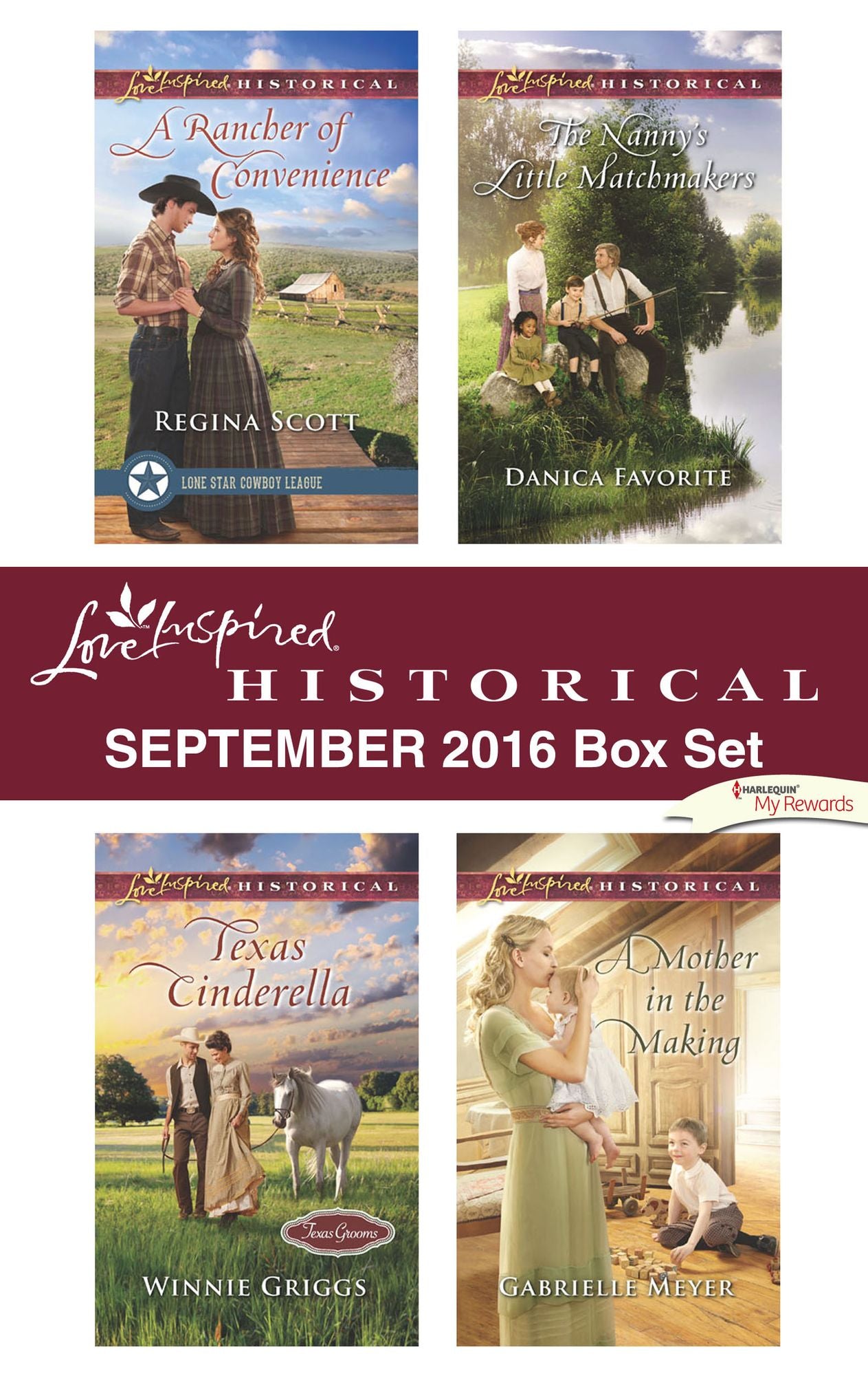 Harlequin Love Inspired Historical September 2016 Box Set: A Rancher of ConvenienceTexas CinderellaThe Nanny's Little MatchmakersA Mother in the Making