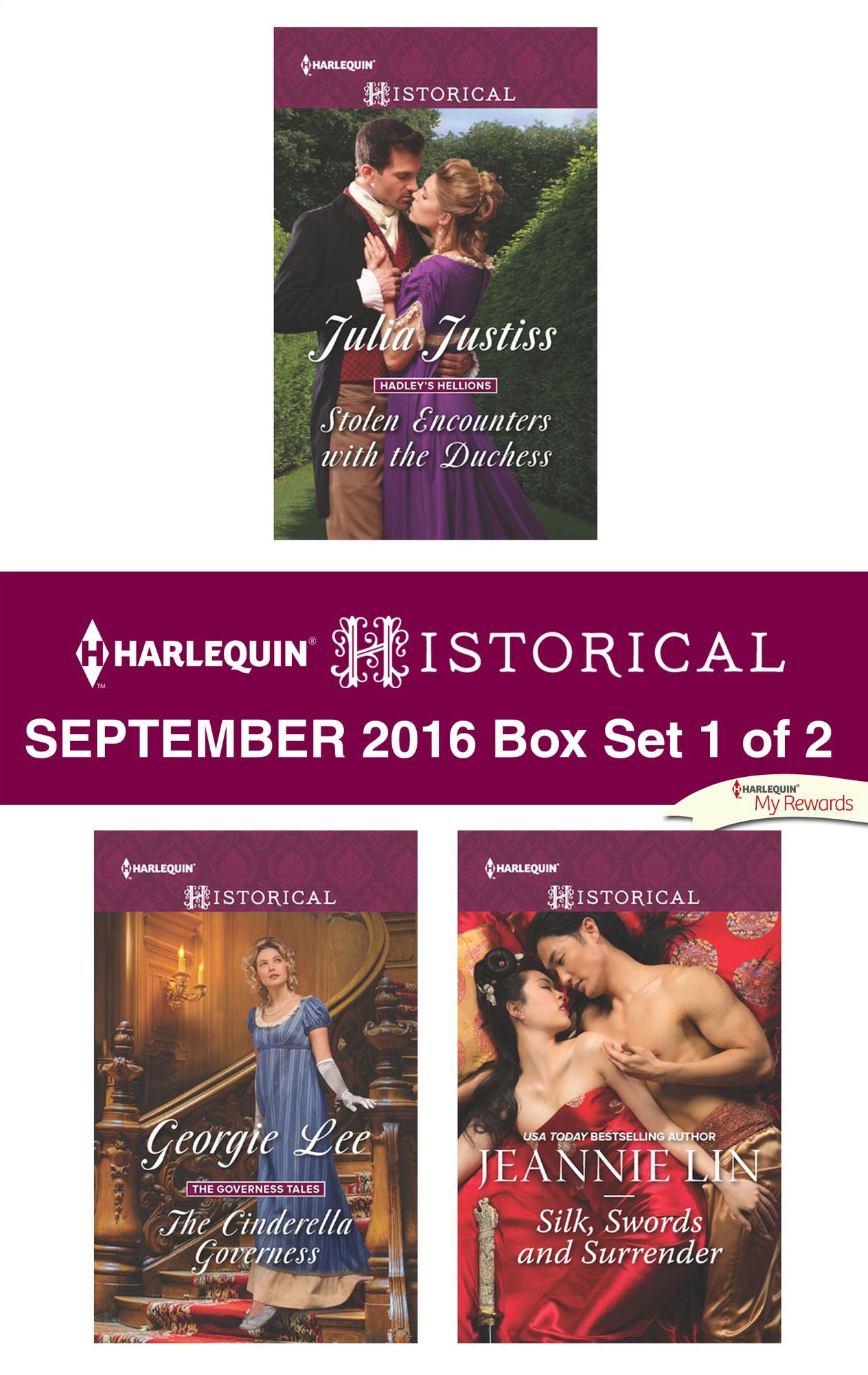 Harlequin Historical September 2016 - Box Set 1 of 2: Stolen Encounters with the DuchessThe Cinderella GovernessSilk, Swords and Surrender