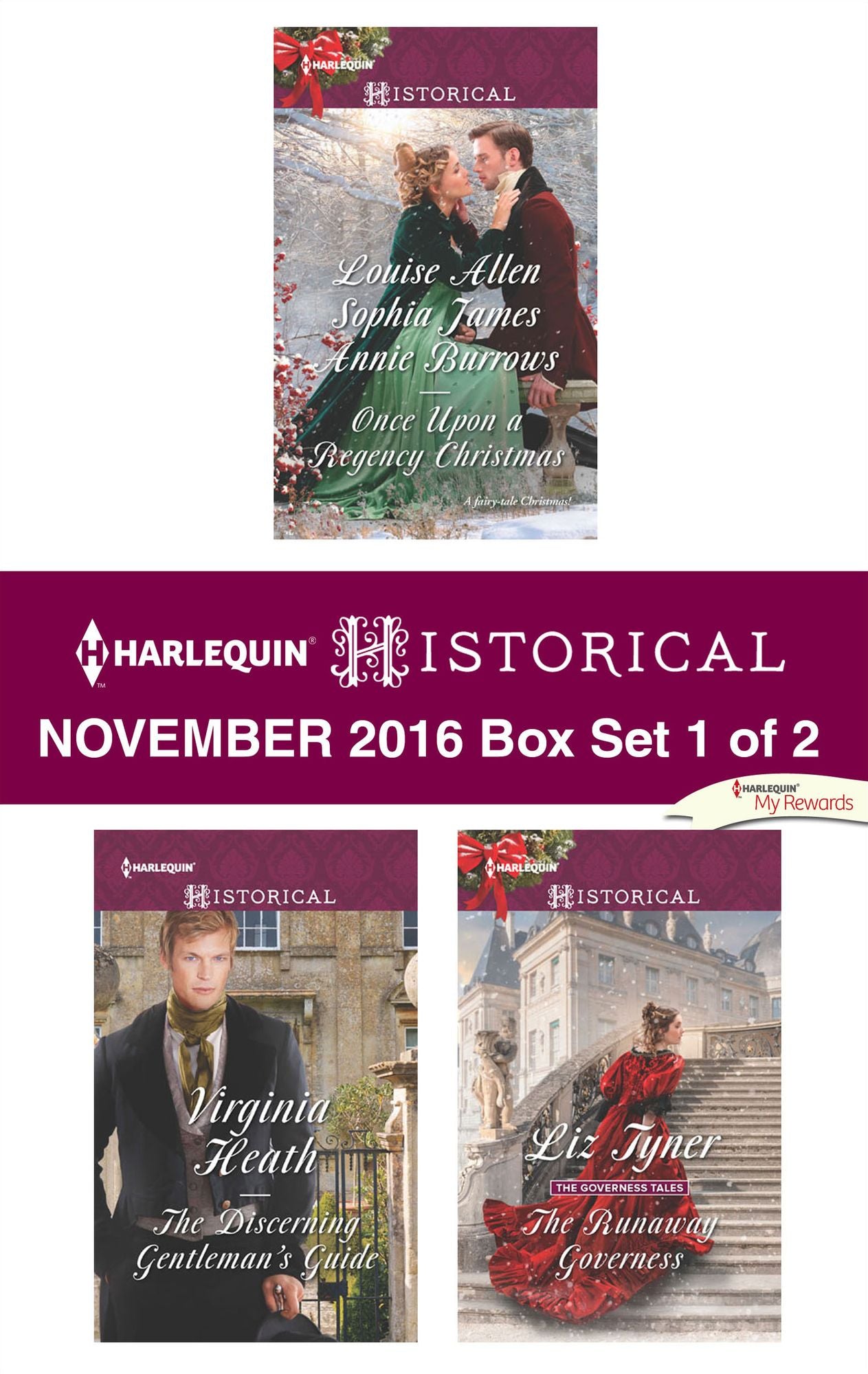 Harlequin Historical November 2016 - Box Set 1 of 2: Once Upon a Regency ChristmasThe Discerning Gentleman's GuideThe Runaway Governess