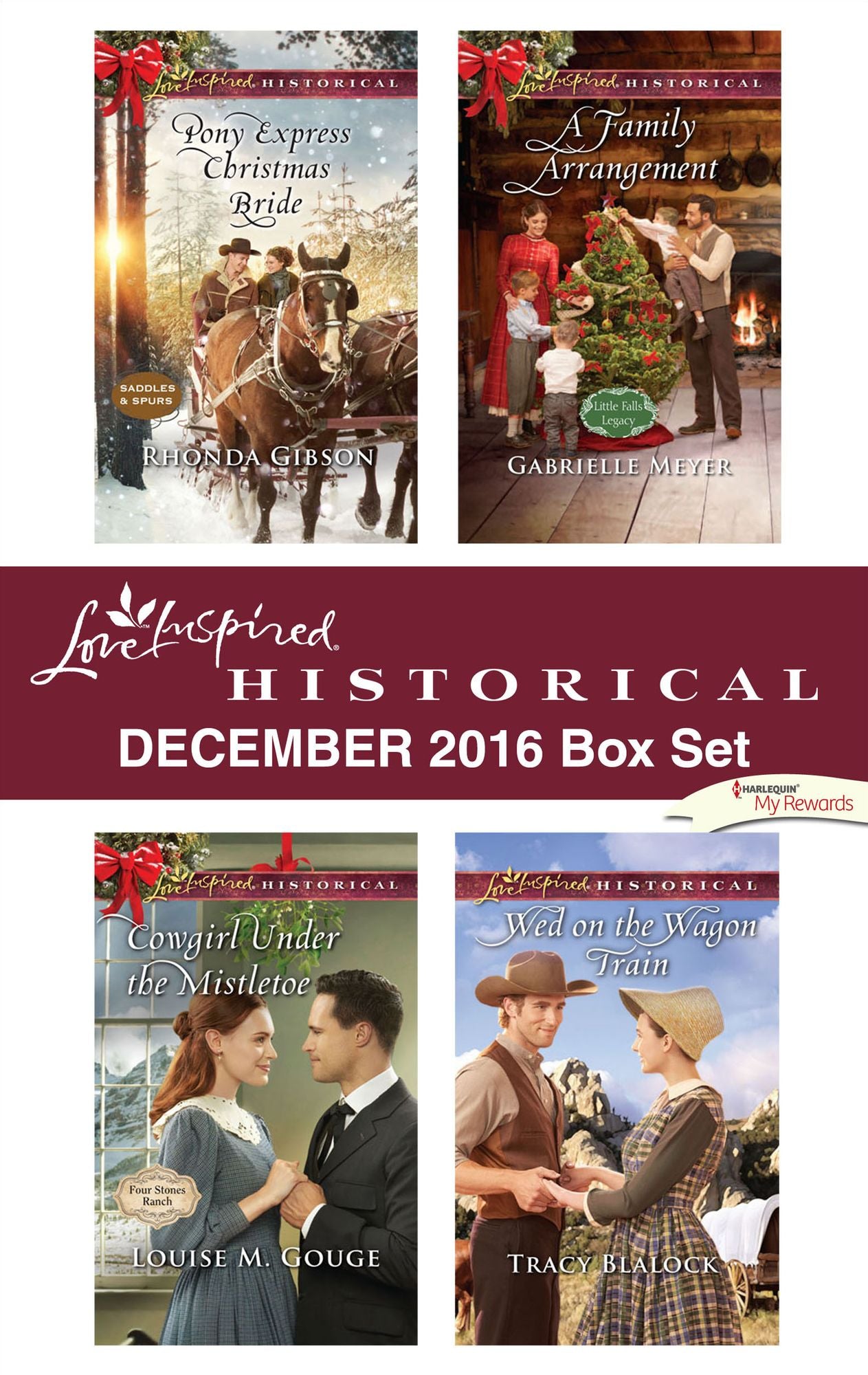 Harlequin Love Inspired Historical December 2016 Box Set: Pony Express Christmas BrideCowgirl Under the MistletoeA Family ArrangementWed on the Wagon Train