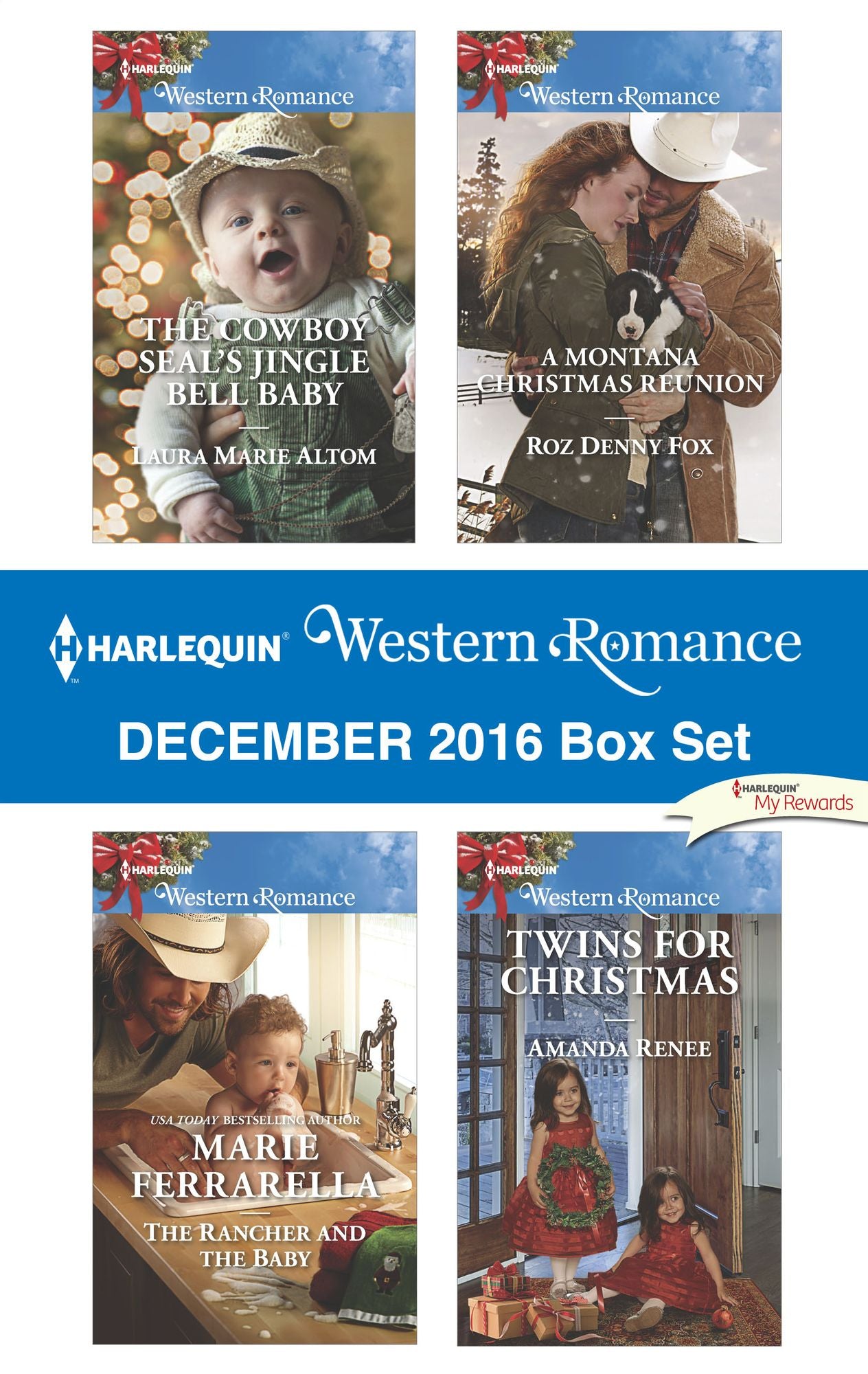 Harlequin Western Romance December 2016 Box Set: The Cowboy SEAL's Jingle Bell BabyThe Rancher and the BabyA Montana Christmas ReunionTwins for Christmas