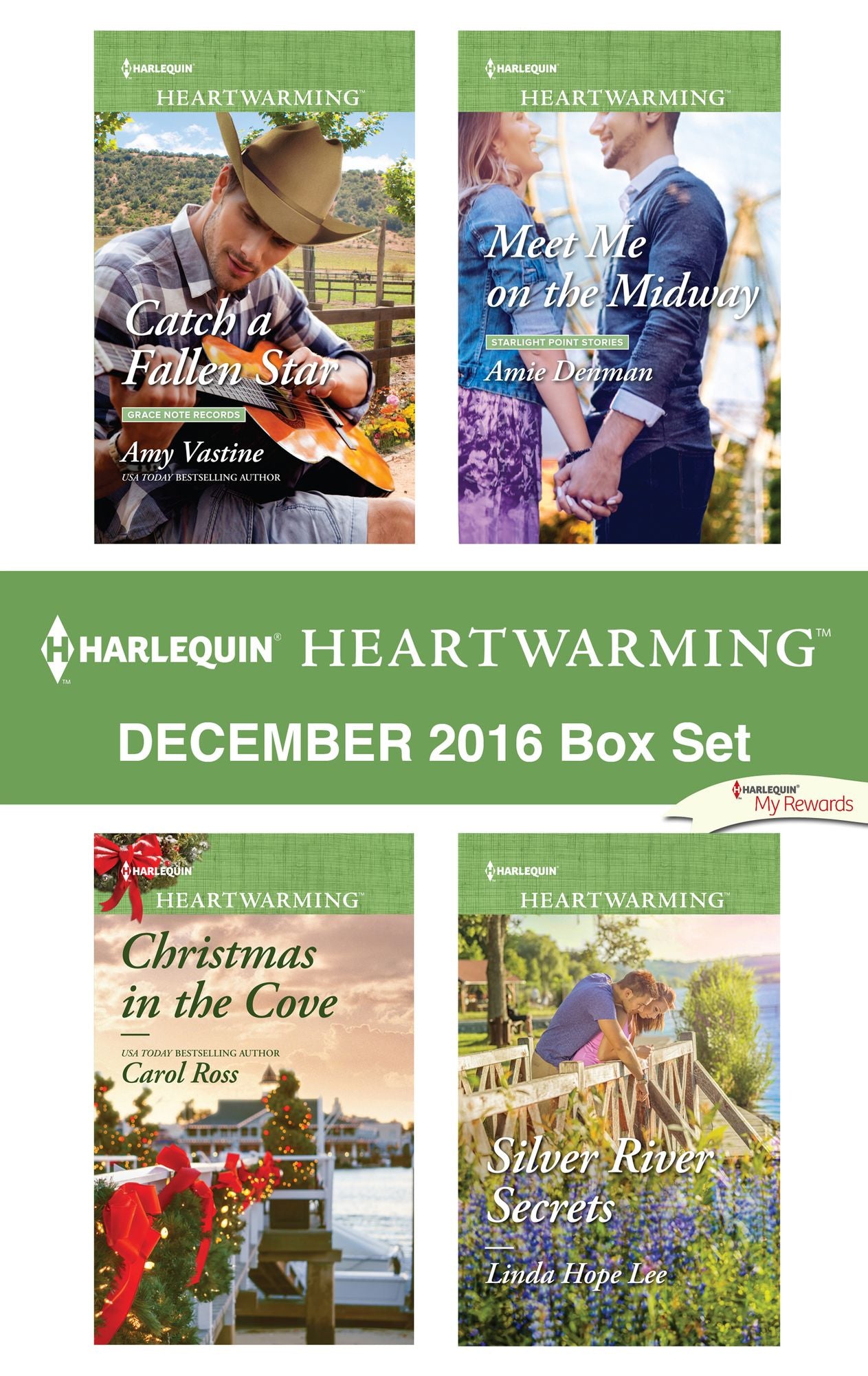 Harlequin Heartwarming December 2016 Box Set: Catch a Fallen StarChristmas in the CoveMeet Me on the MidwaySilver River Secrets