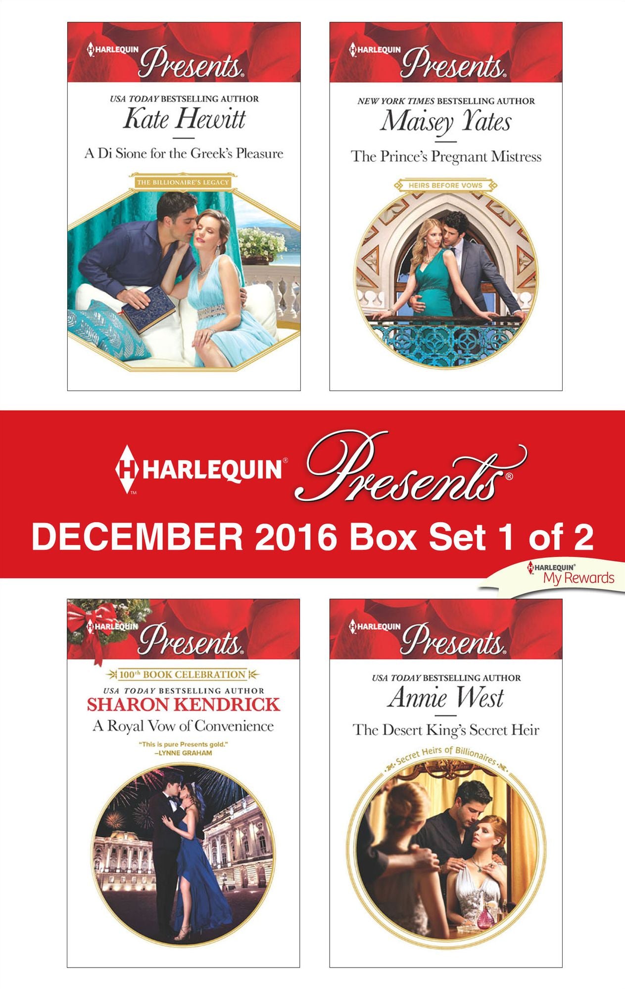 Harlequin Presents December 2016 - Box Set 1 of 2: A Di Sione for the Greek's PleasureA Royal Vow of ConvenienceThe Prince's Pregnant MistressThe Desert King's Secret Heir