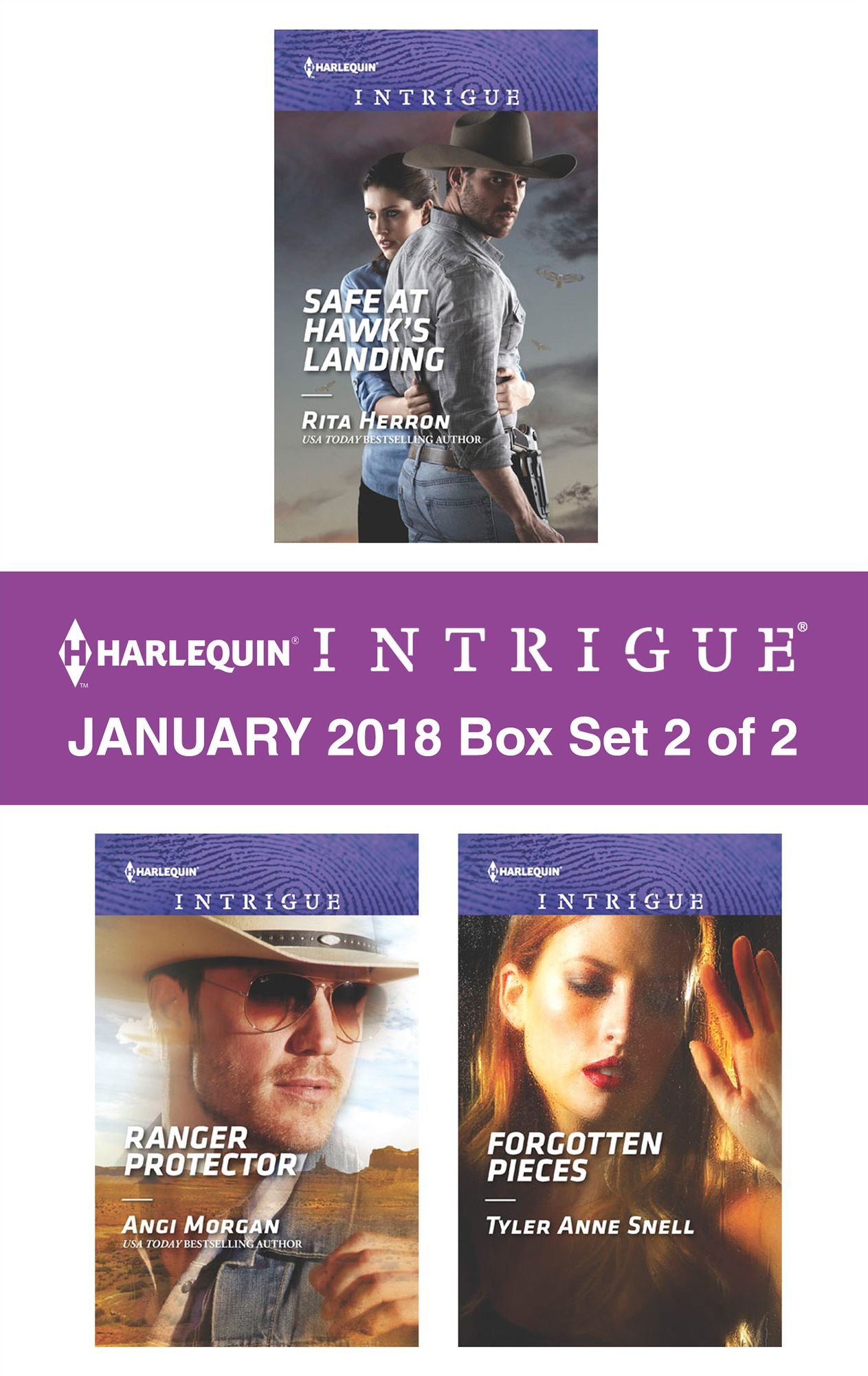Harlequin Intrigue January 2018 - Box Set 2 of 2: Safe at Hawk's LandingRanger ProtectorForgotten Pieces