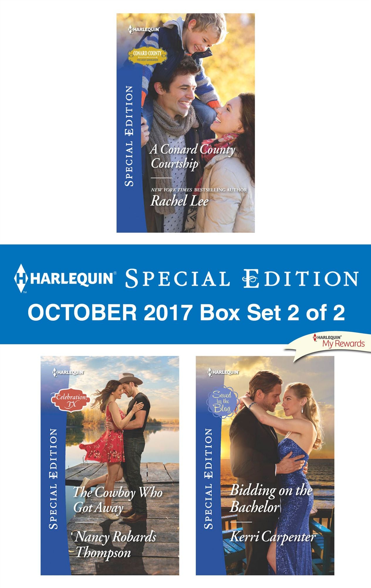 Harlequin Special Edition October 2017 Box Set 2 of 2: A Conard County CourtshipThe Cowboy Who Got AwayBidding on the Bachelor