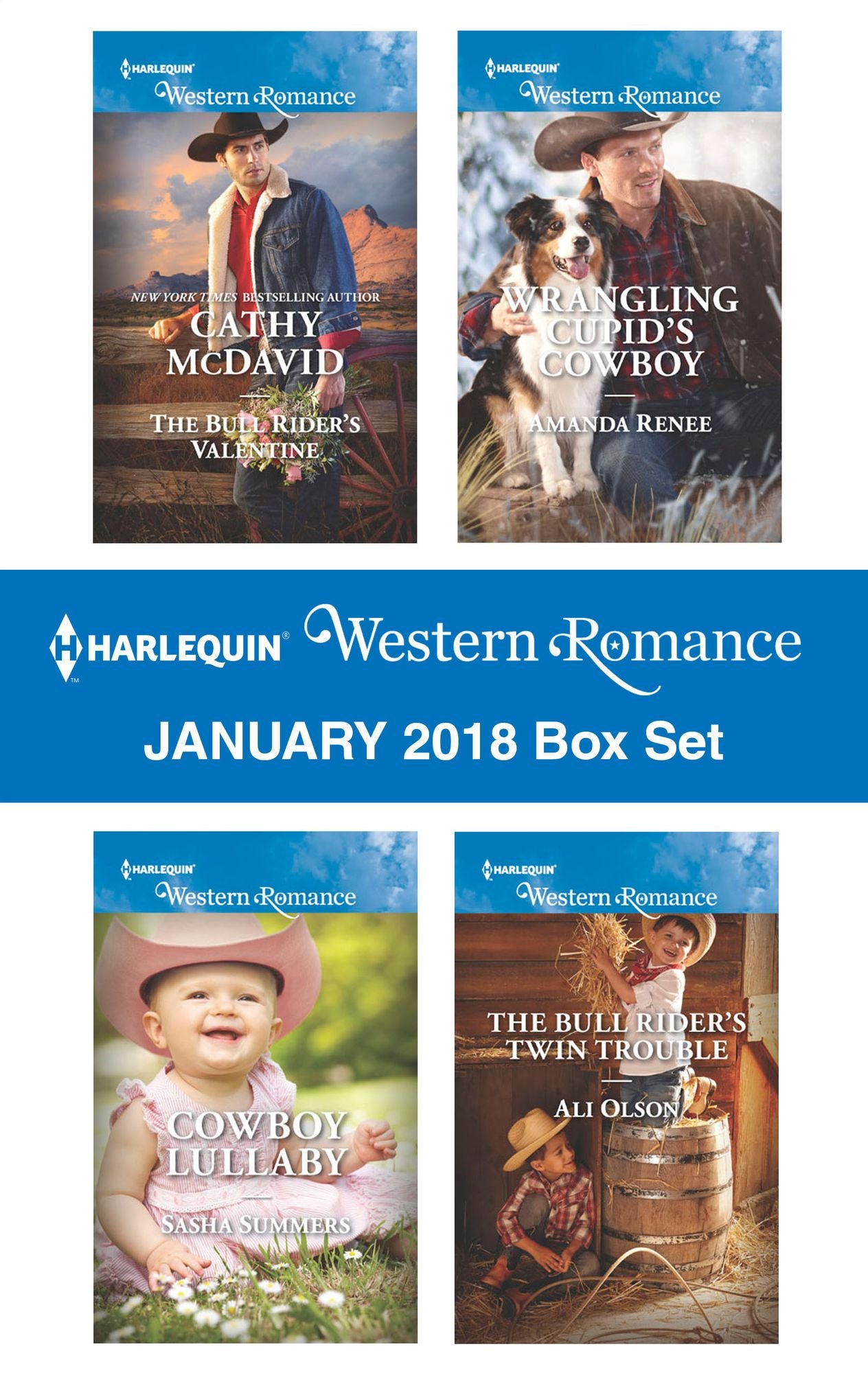 Harlequin Western Romance January 2018 Box Set: The Bull Rider's ValentineCowboy LullabyWrangling Cupid's CowboyThe Bull Rider's Twin Trouble