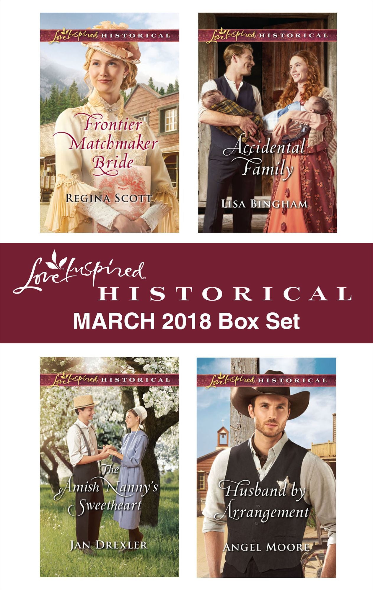 Love Inspired Historical March 2018 Box Set: Frontier Matchmaker BrideThe Amish Nanny's SweetheartAccidental FamilyHusband by Arrangement