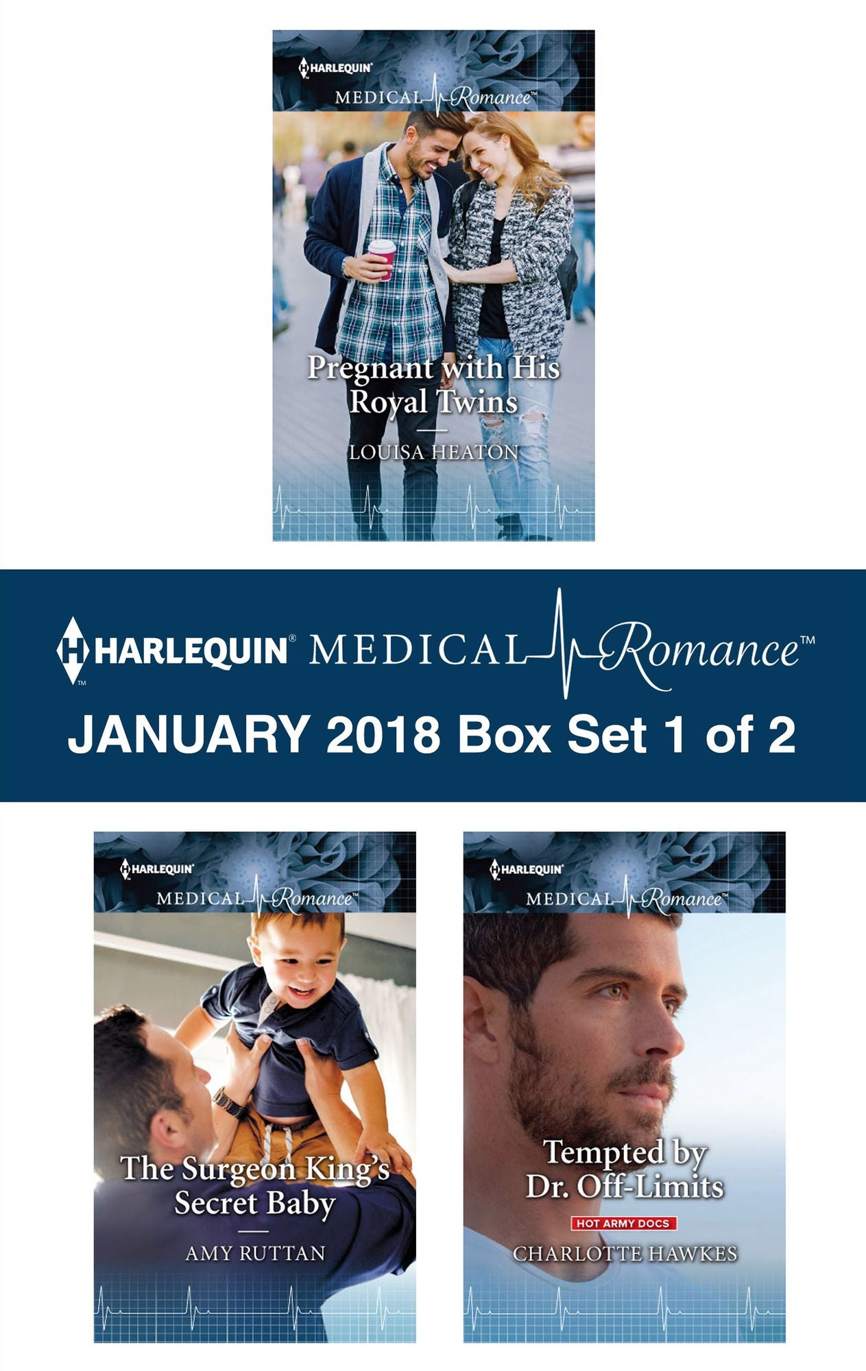 Harlequin Medical Romance January 2018 - Box Set 1 of 2: Pregnant with His Royal TwinsThe Surgeon King's Secret BabyTempted by Dr. Off-Limits