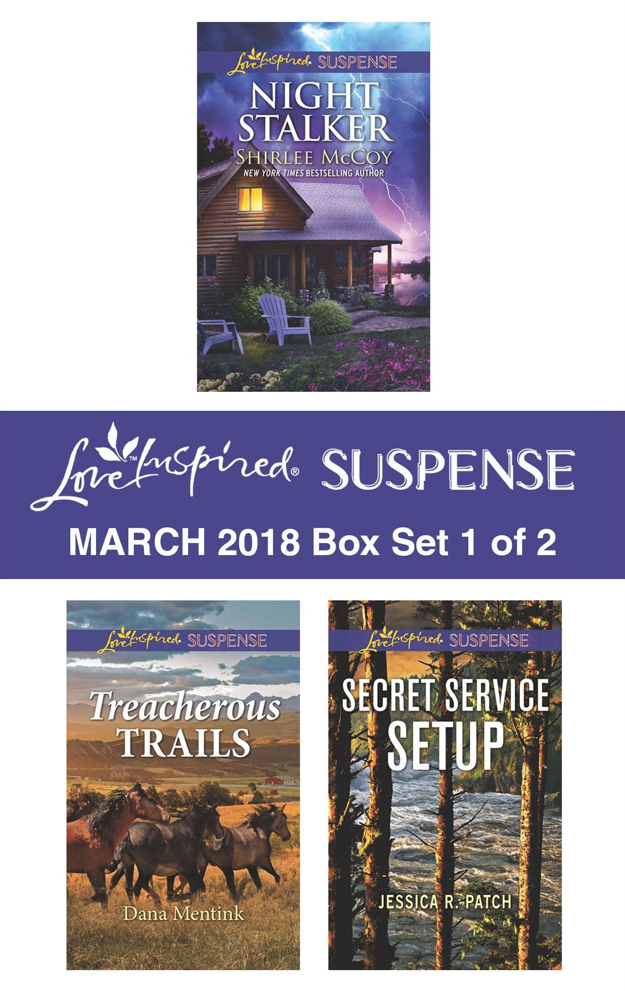 Harlequin Love Inspired Suspense March 2018 - Box Set 1 of 2: Night StalkerTreacherous TrailsSecret Service Setup