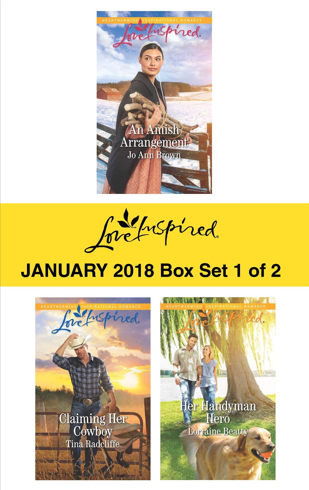 Harlequin Love Inspired January 2018 - Box Set 1 of 2: An Amish ArrangementClaiming Her CowboyHer Handyman Hero
