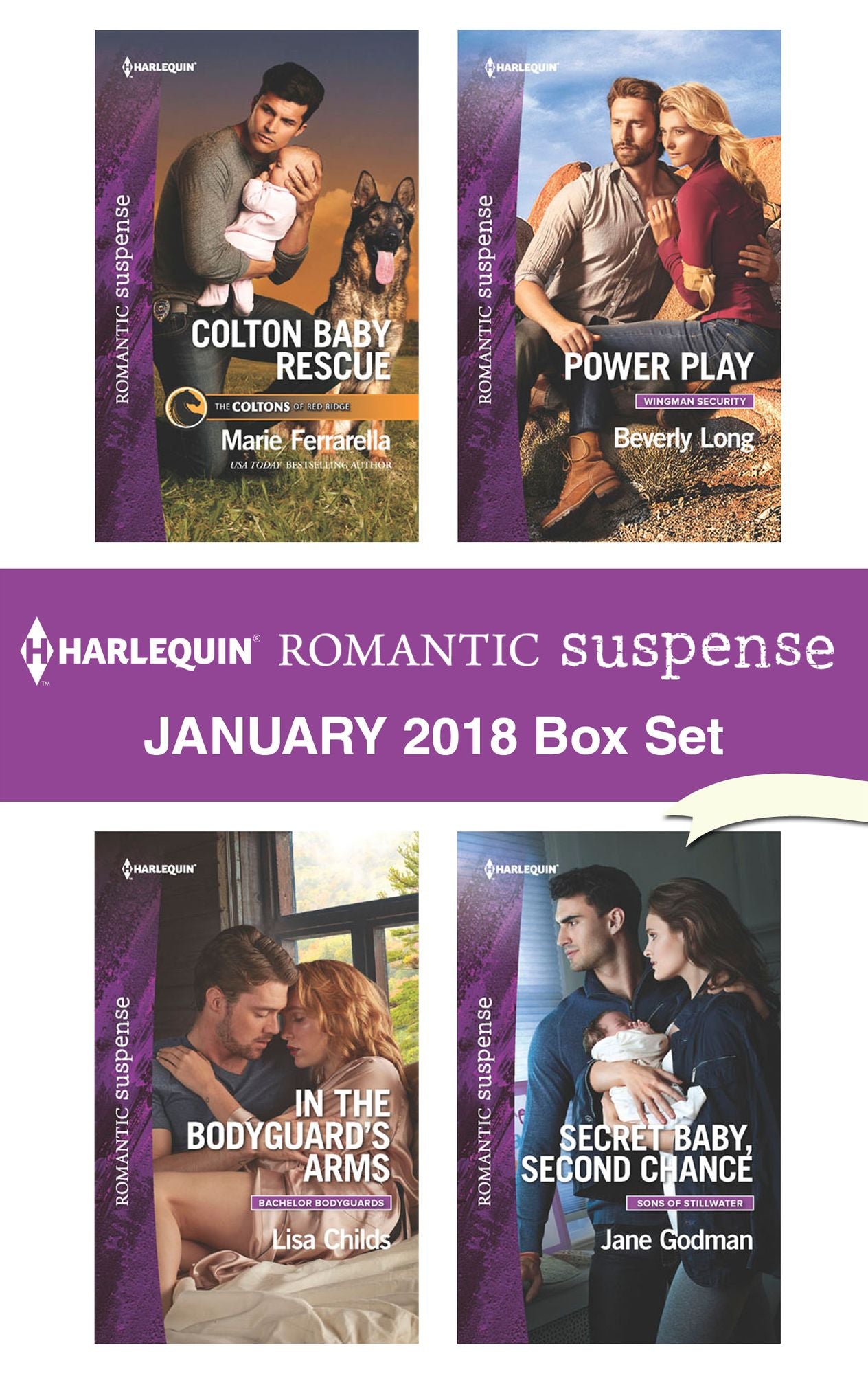 Harlequin Romantic Suspense January 2018 Box Set: Colton Baby RescueIn the Bodyguard's ArmsPower PlaySecret Baby, Second Chance