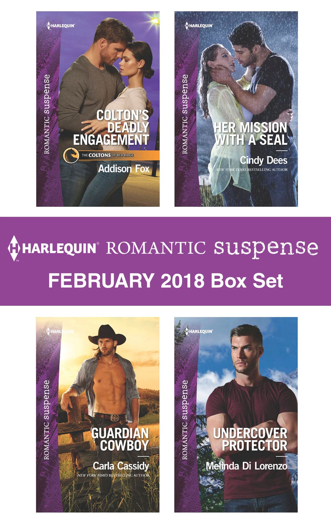 Harlequin Romantic Suspense February 2018 Box Set: Colton's Deadly EngagementGuardian CowboyHer Mission with a SEALUndercover Protector