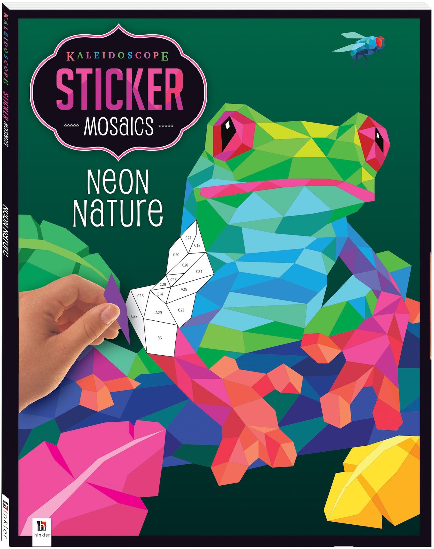 Kaleidoscope Sticker Mosaics: Neon Nature