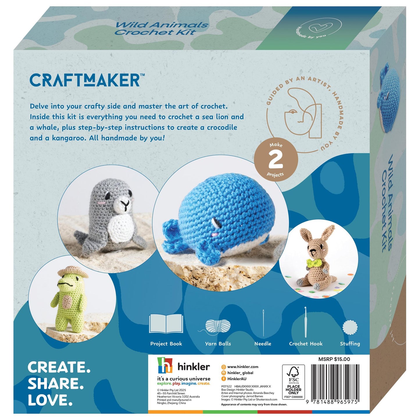 CraftMaker - Wild Animals Crochet Kit
