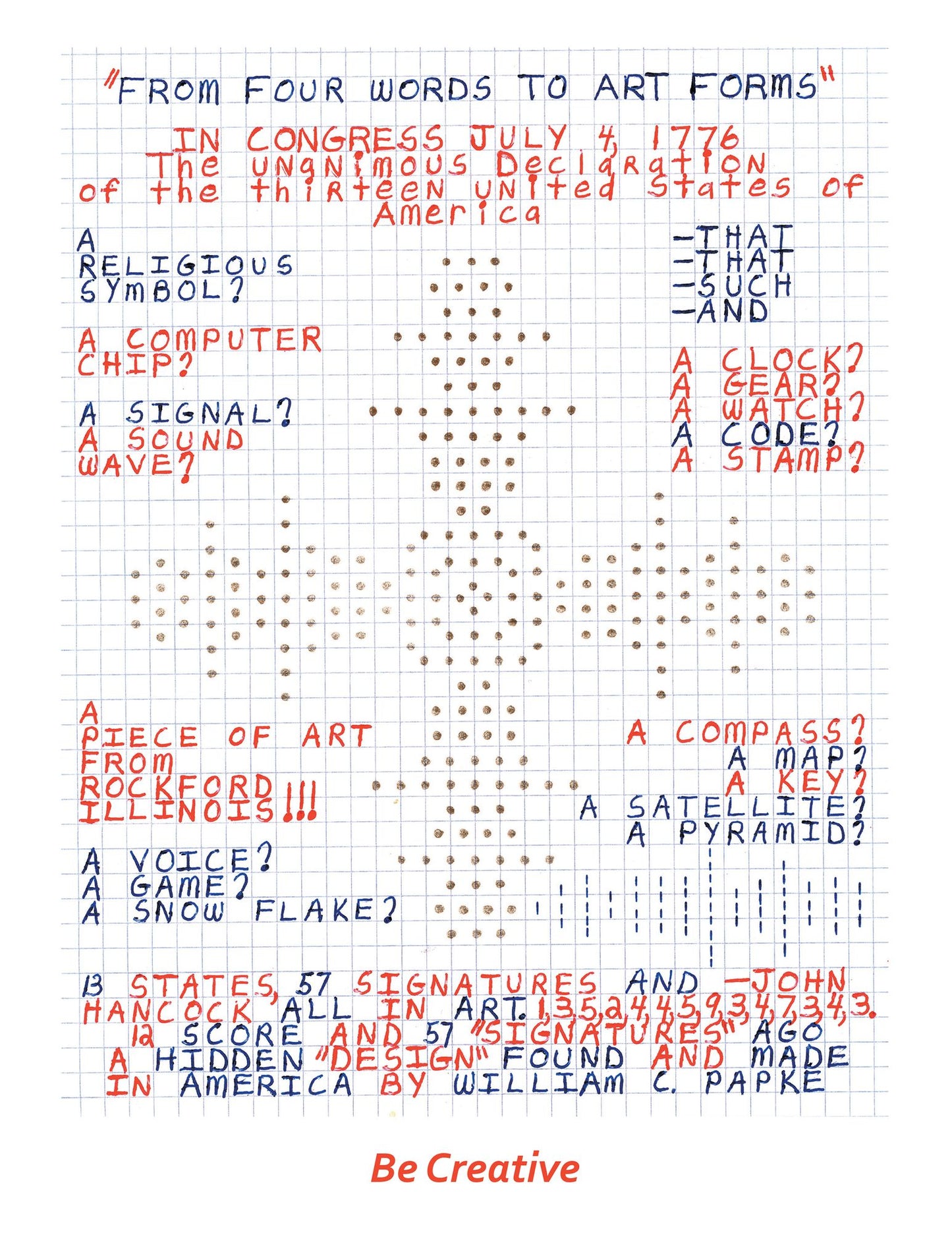 From Four Words to Art Forms: Be Creative