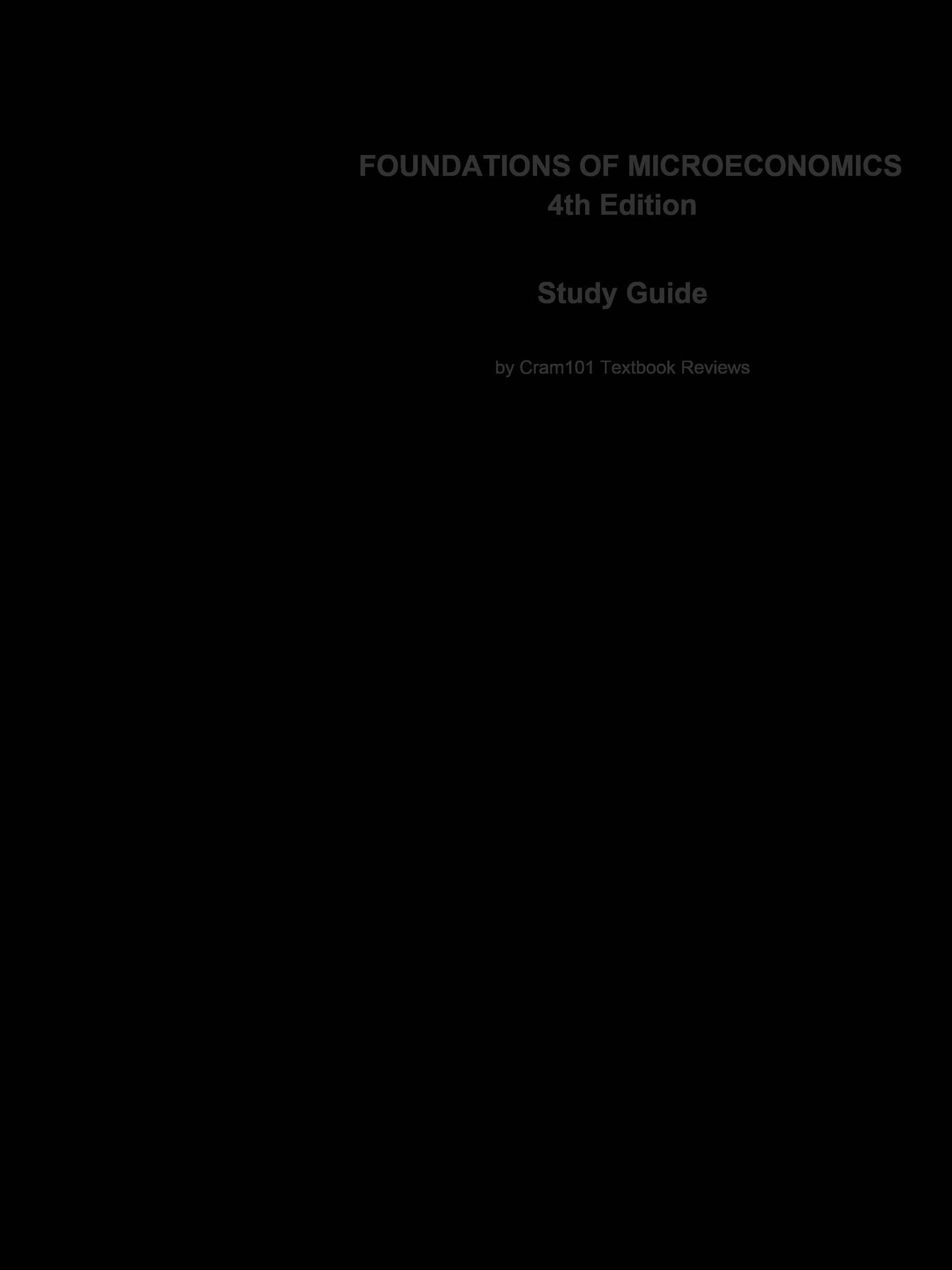 FOUNDATIONS OF MICROECONOMICS