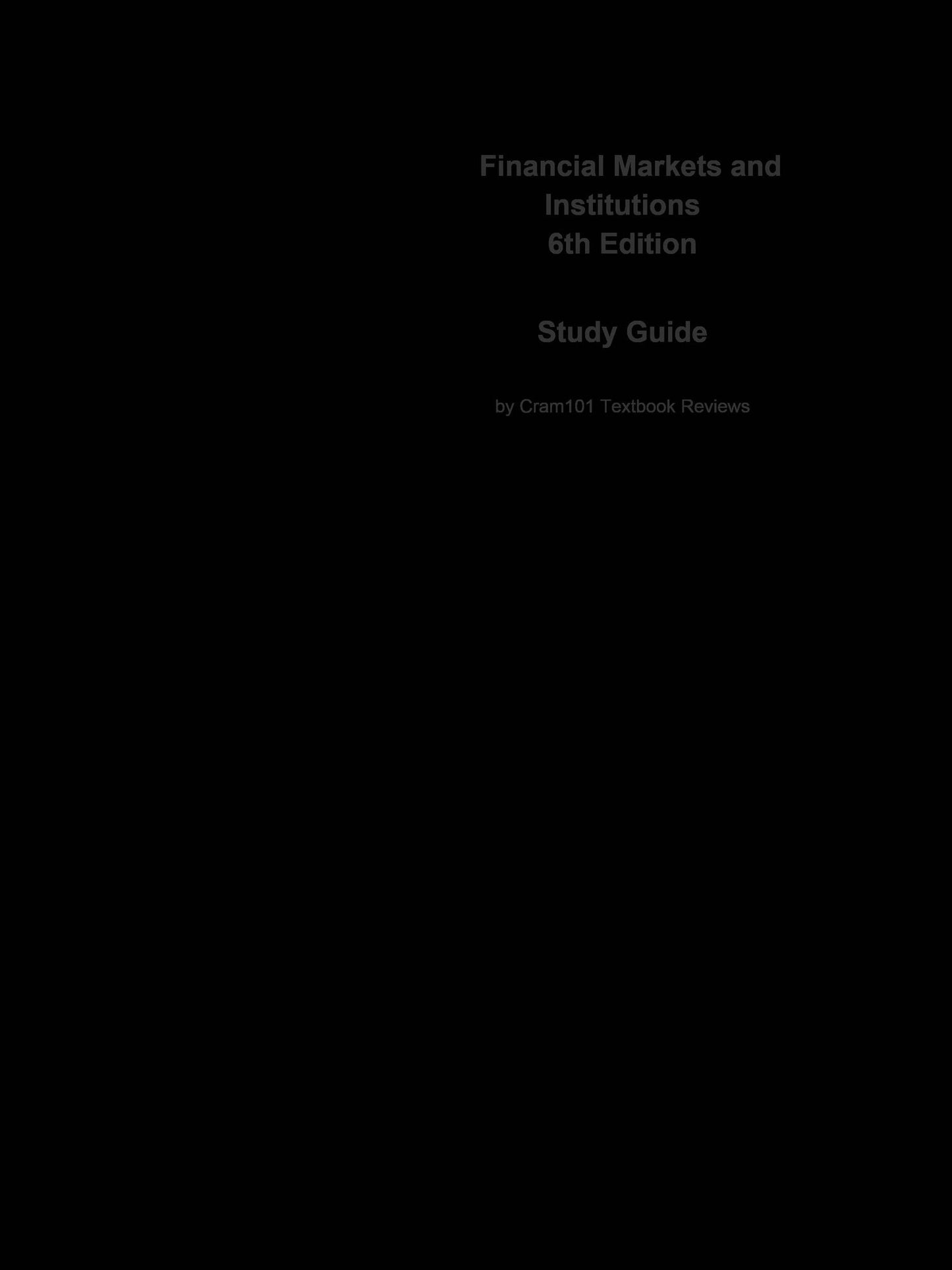 Financial Markets and Institutions