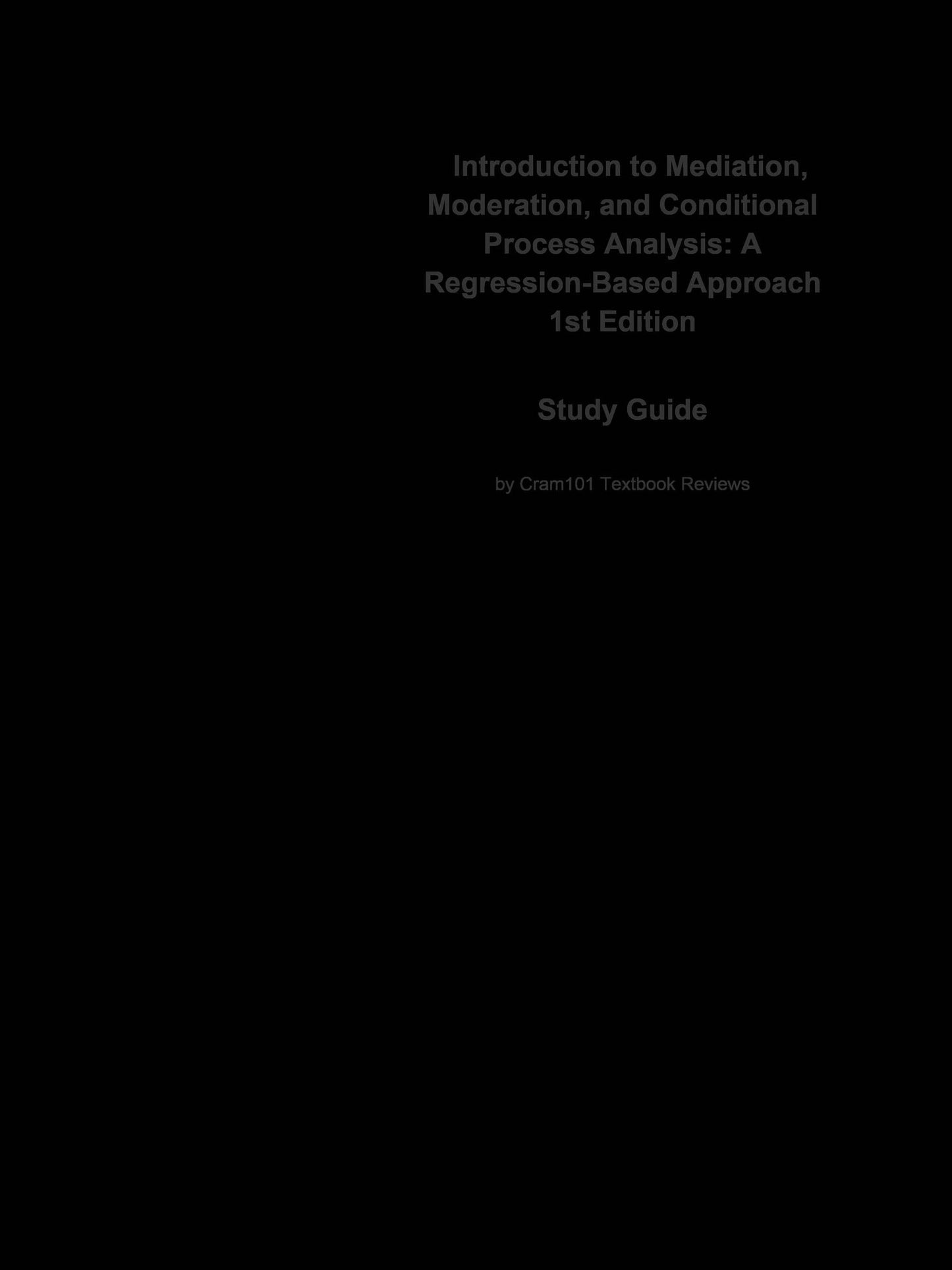 Introduction to Mediation, Moderation, and Conditional Process Analysis, A Regression-Based Approach: Sociology, Ethnicity