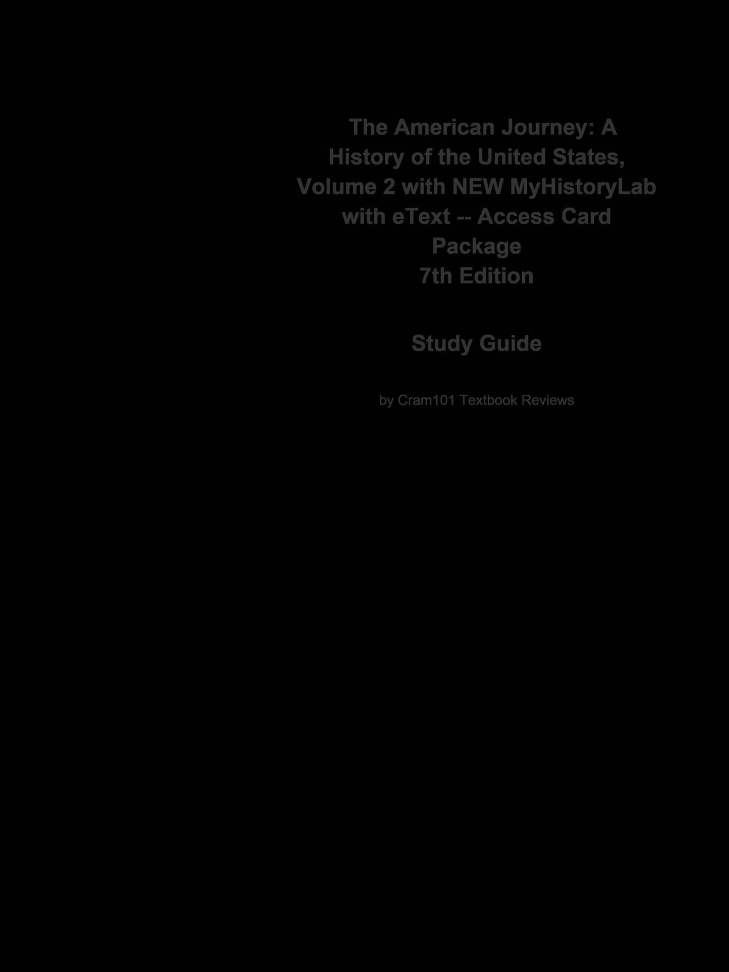 The American Journey, A History of the United States, Volume 2: World history, United States