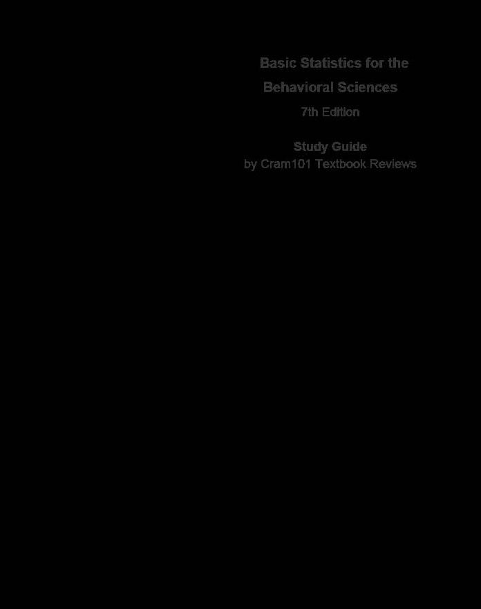 Basic Statistics for the Behavioral Sciences: Statistics, Statistics