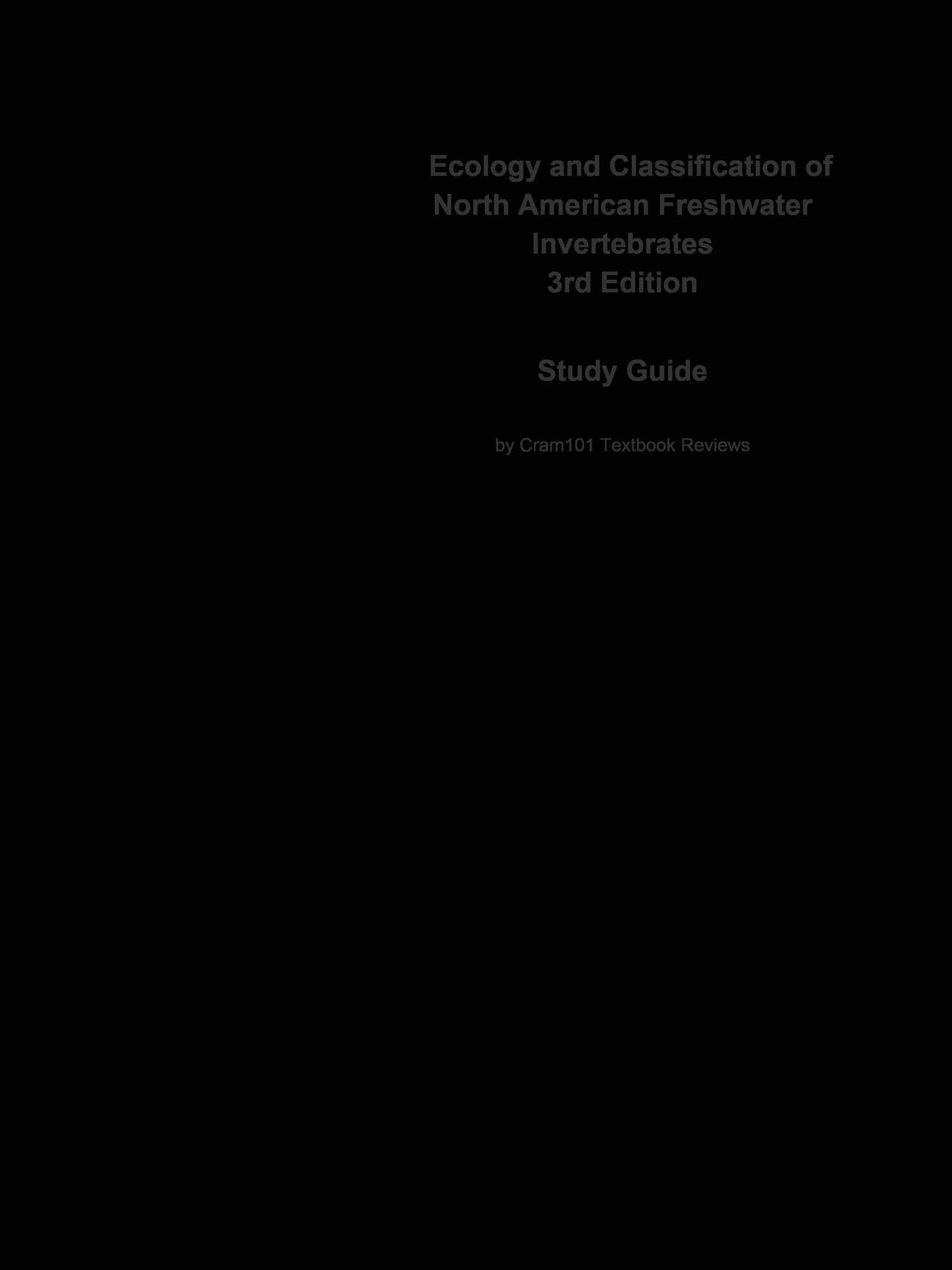 Ecology and Classification of North American Freshwater Invertebrates: Biology, Ecology