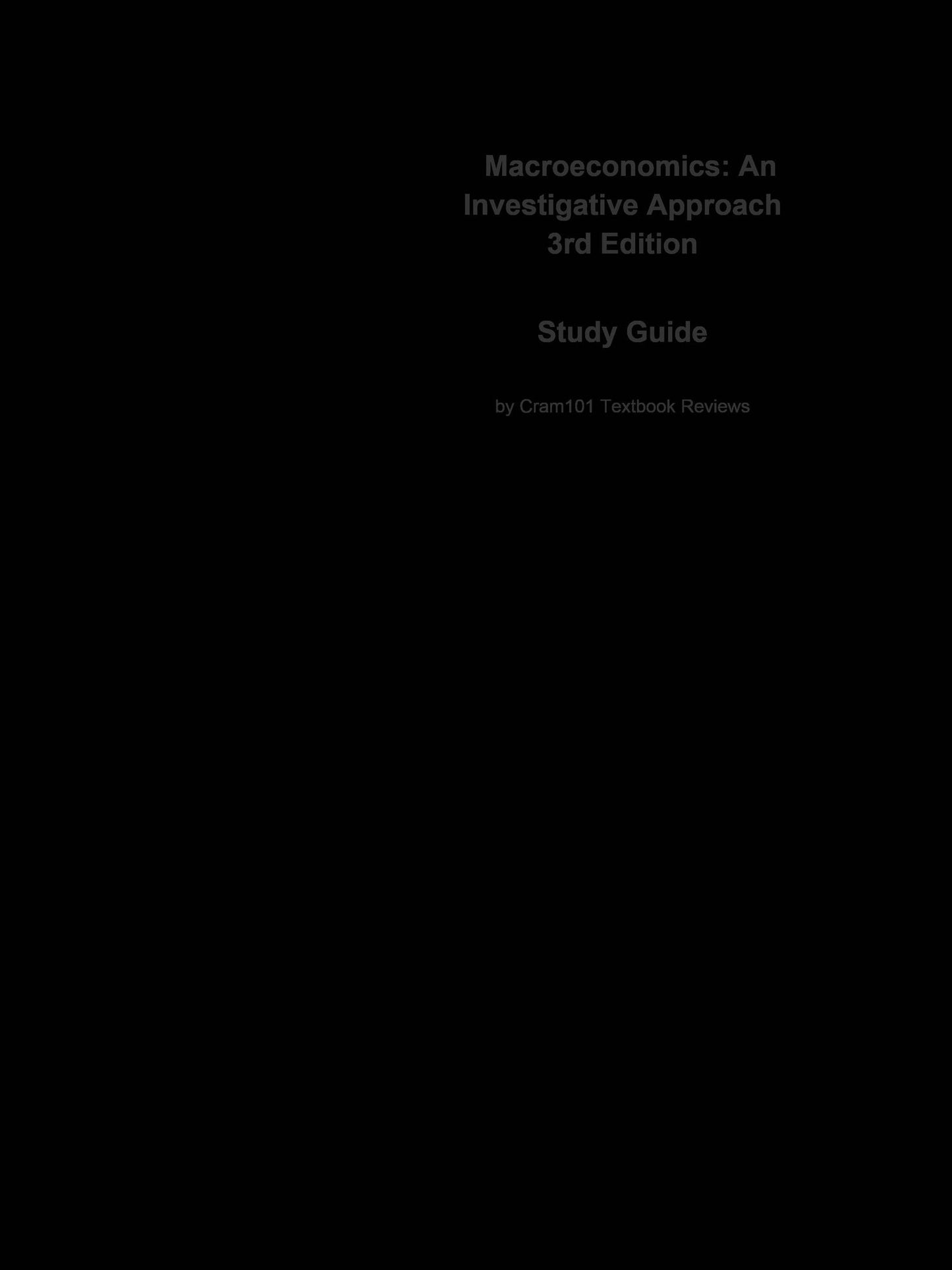 Macroeconomics, An Investigative Approach: Economics, Macroeconomics and monetary economics