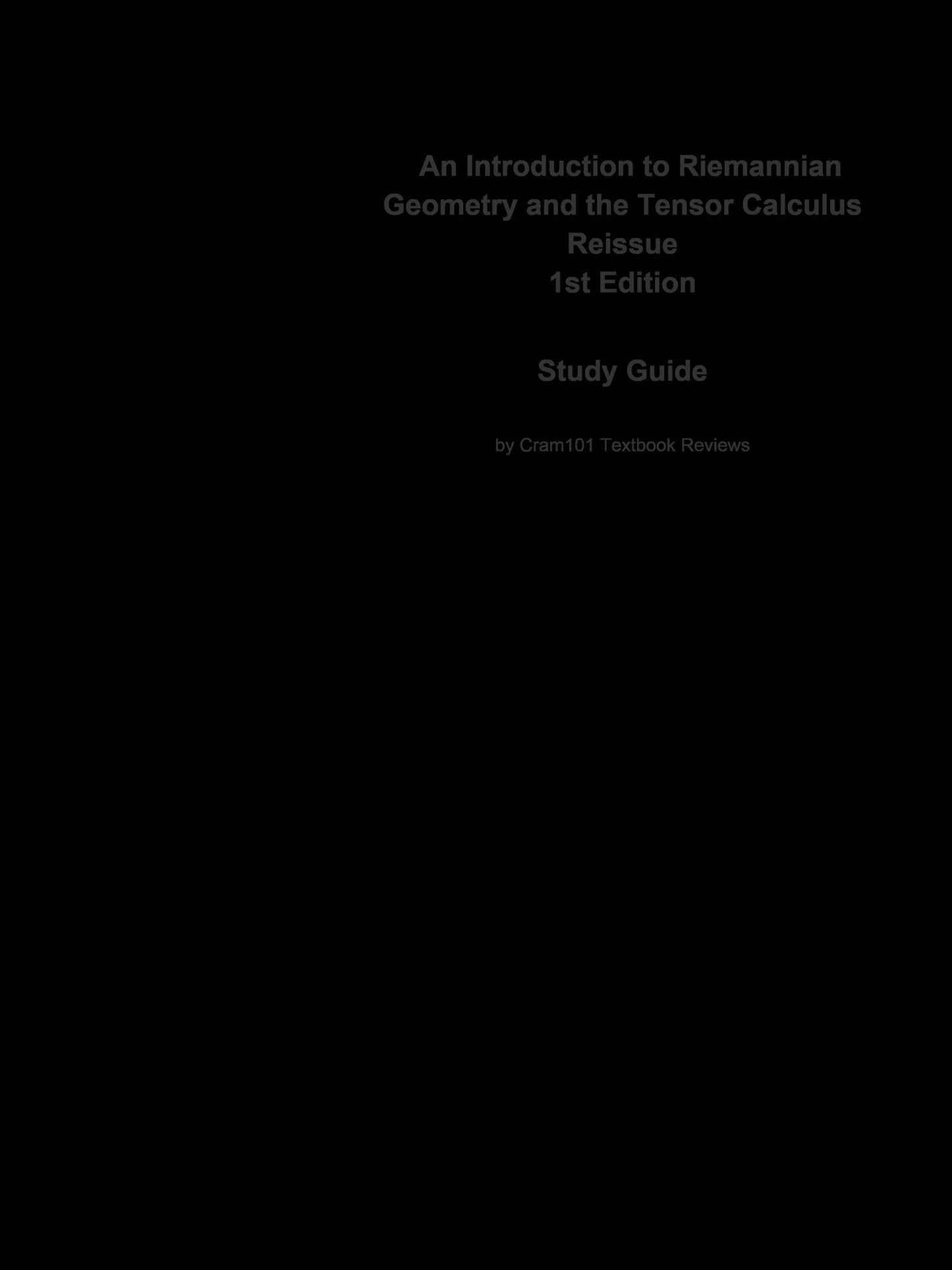 An Introduction to Riemannian Geometry and the Tensor Calculus Reissue: Mathematics, Mathematics