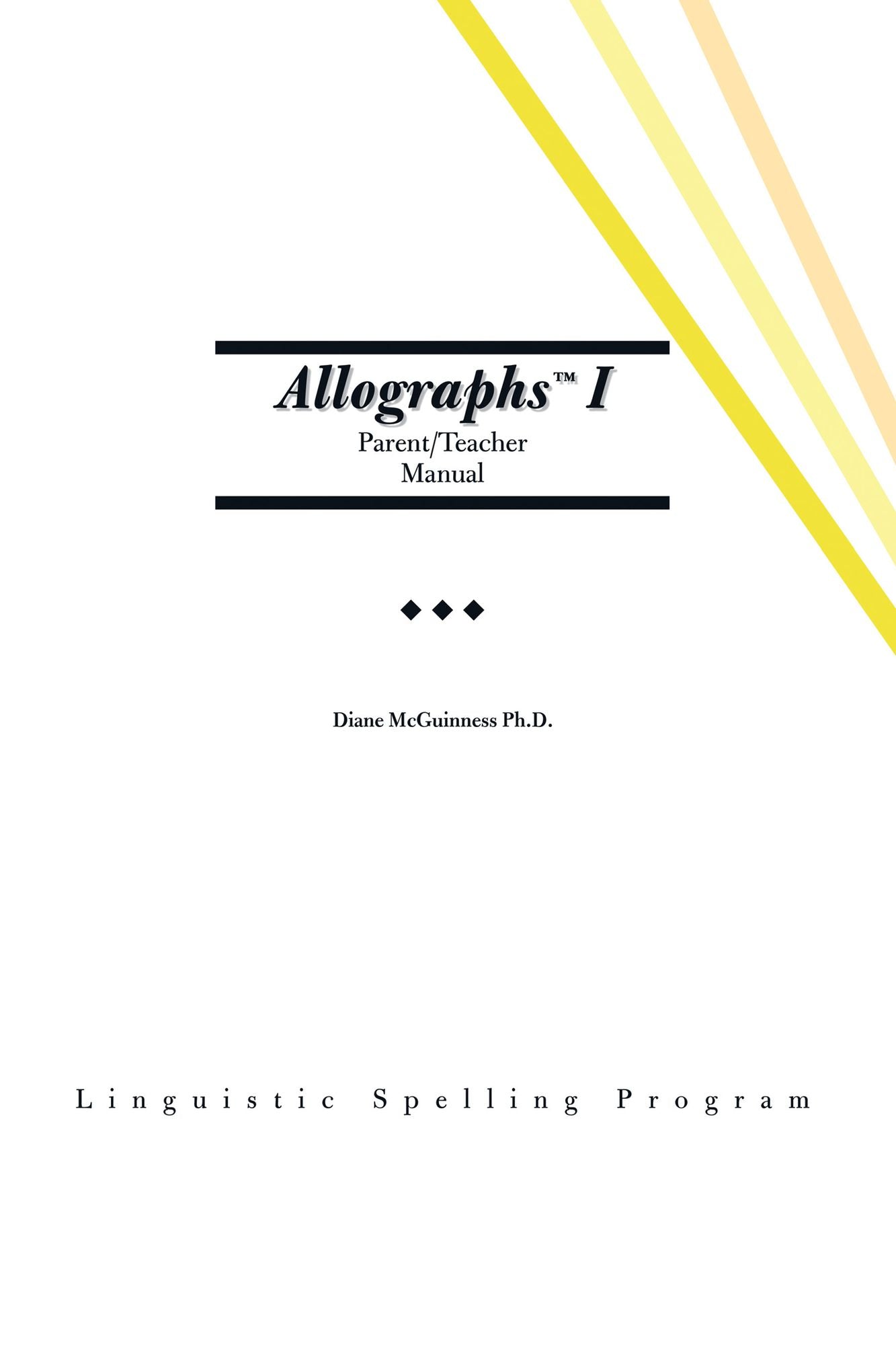 Allographs I Parent/Teacher Manual
