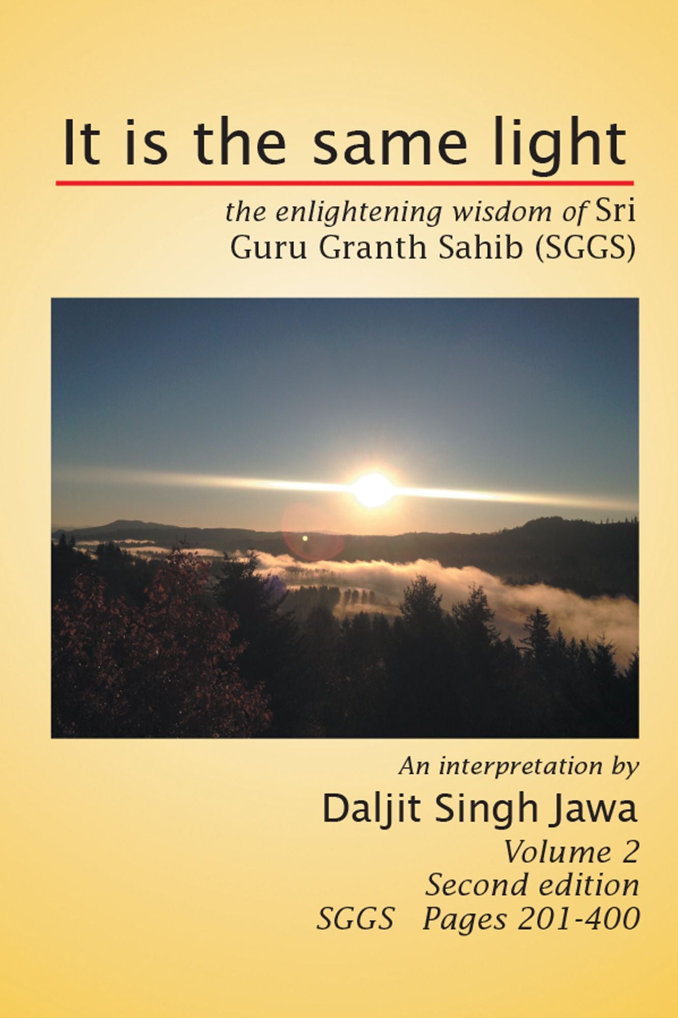 It Is the Same Light: The Enlightening Wisdom of Sri Guru Granth Sahib (Sggs) Volume 2: Sggs Pages 201-400