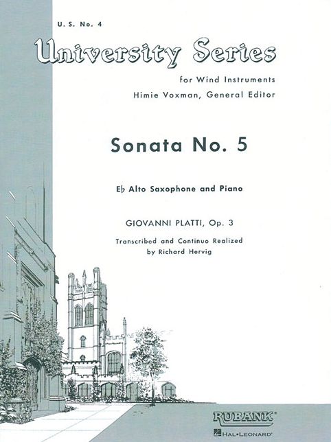 Sonata No. 5: Alto Saxophone Solo with Piano - Grade 4