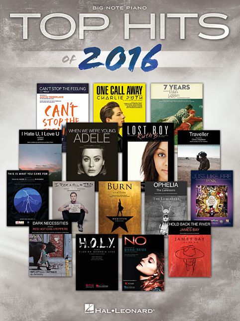 Top Hits Of 2016 for Big-Note Piano