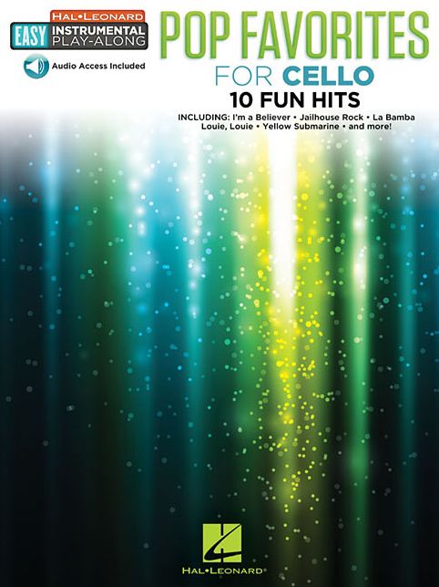 Pop Favorites: Cello Easy Instrumental Play-Along Book with Online Audio Tracks