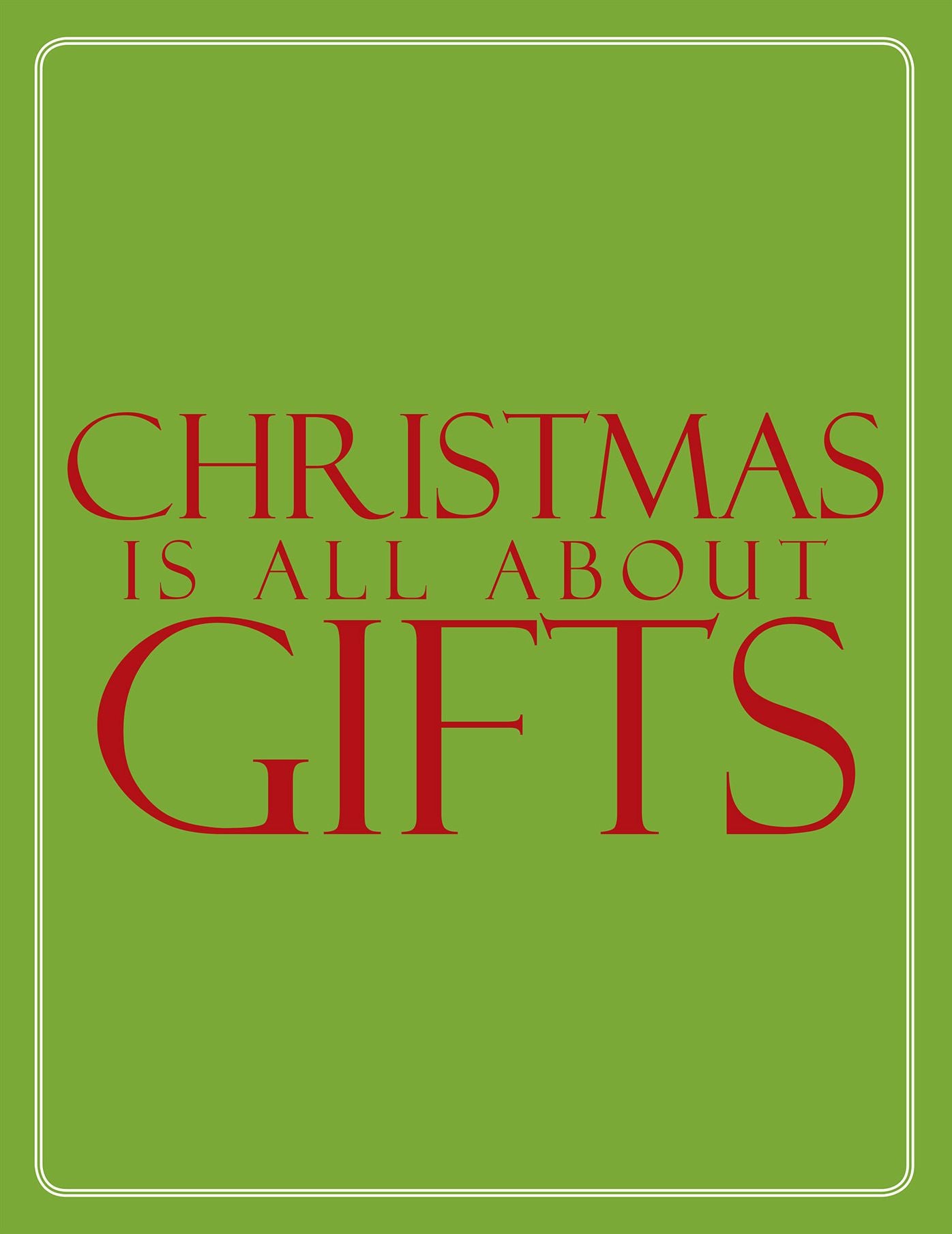 Christmas is all about gifts
