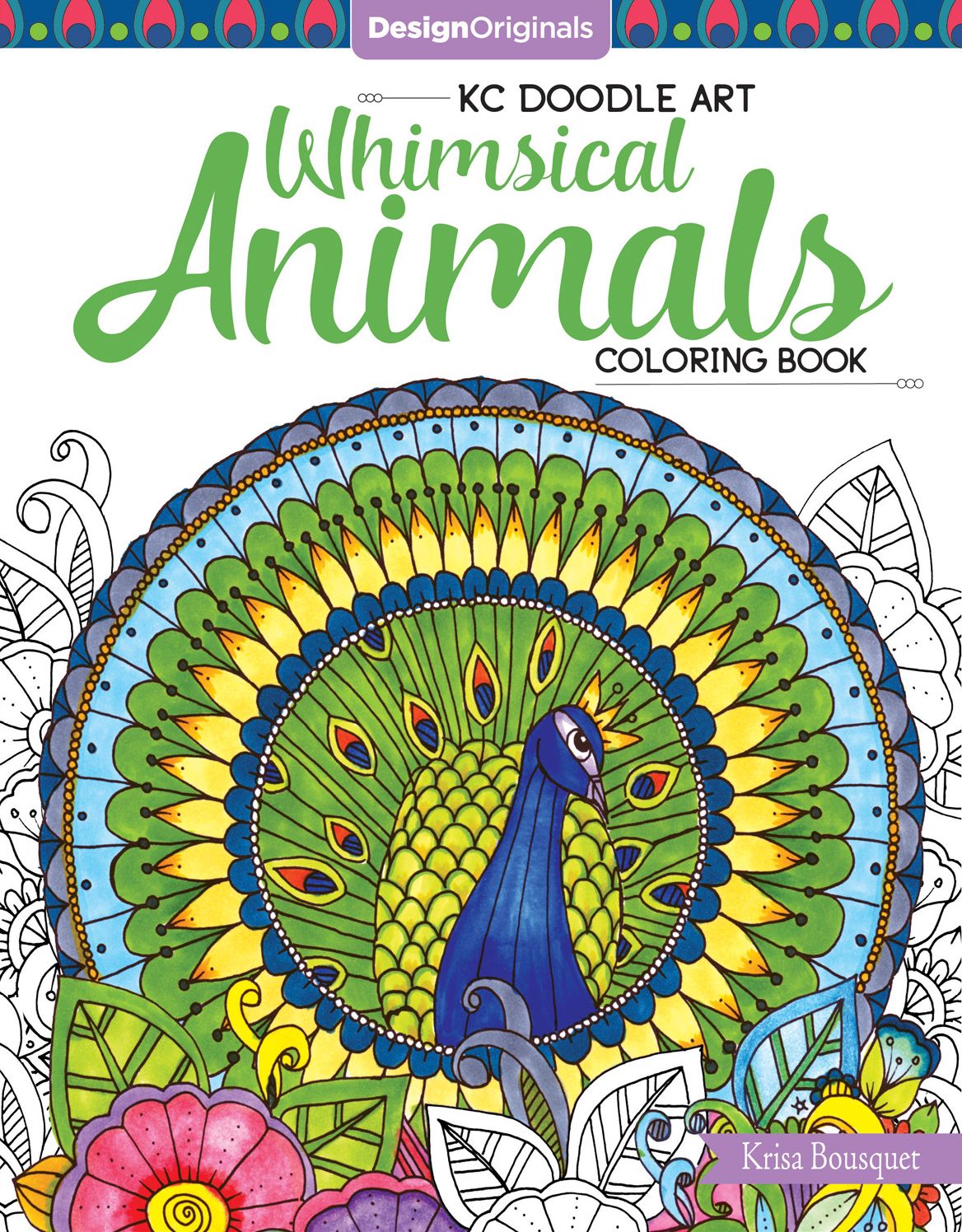 KC Doodle Art Whimsical Animals Coloring Book