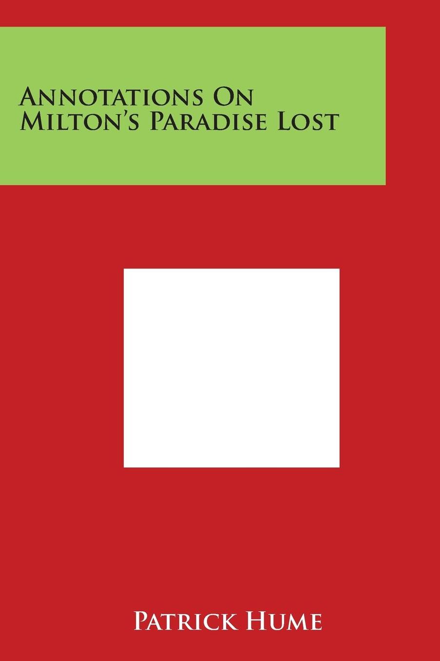 Annotations on Milton's Paradise Lost