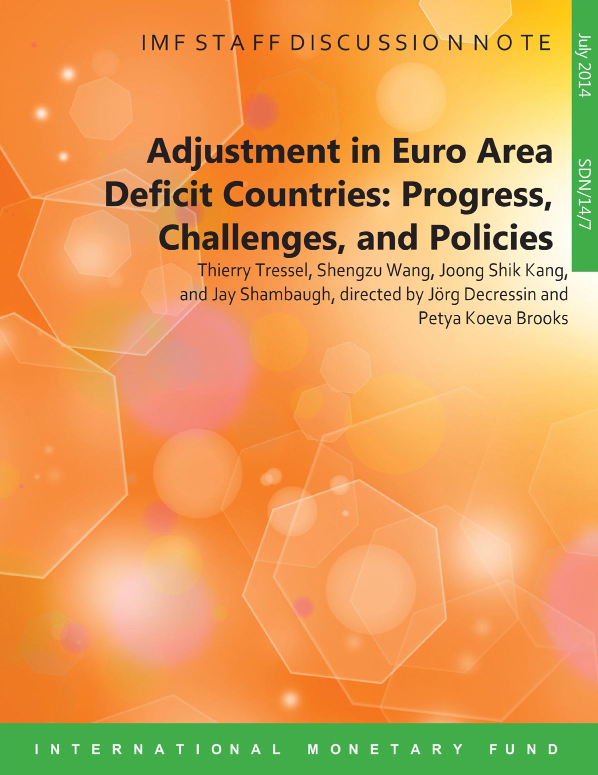Adjustment in Euro Area Deficit Countries : Progress, Challenges, and Policies