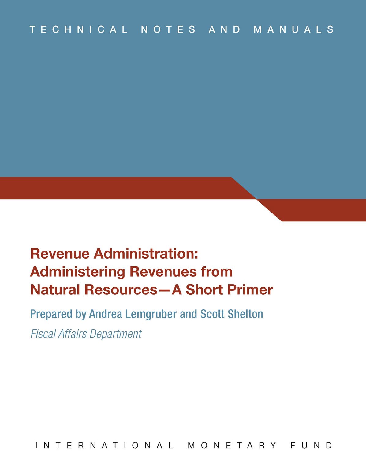 Revenue Administration : A Short Primer