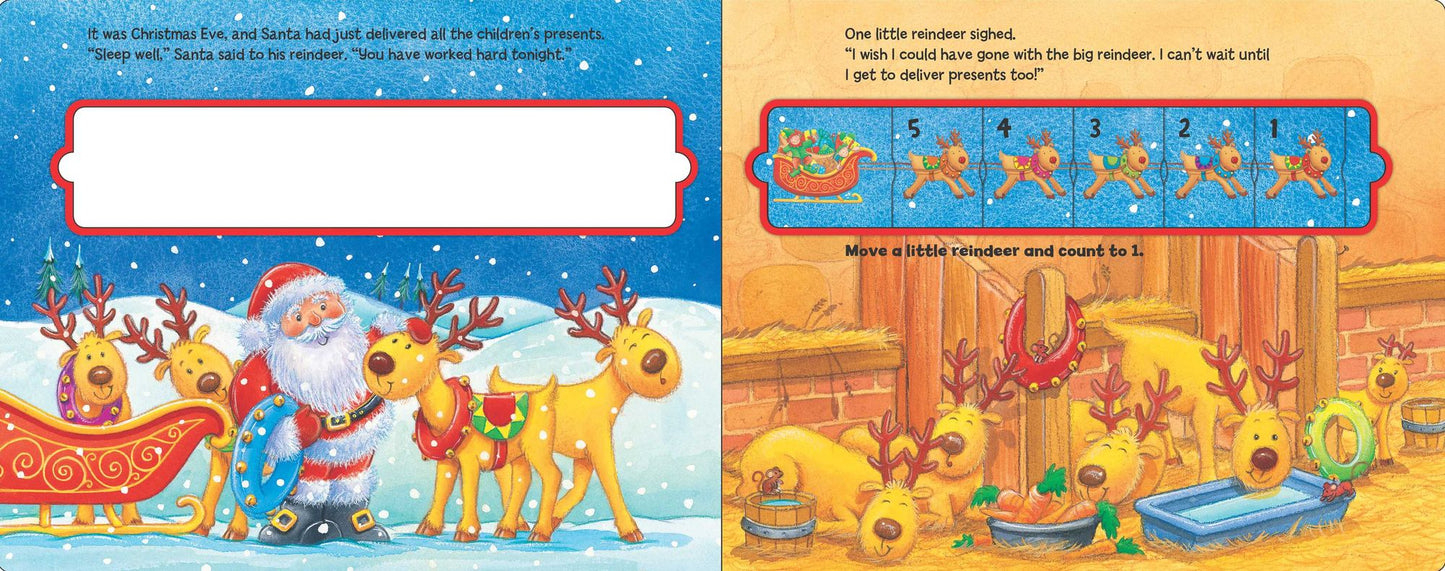 Five Christmas Reindeer: A Slide and Count Book