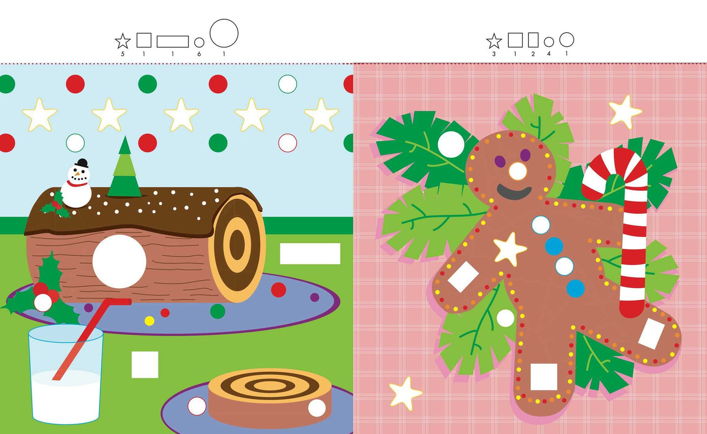 Christmas Fun: A Colorful Sticker Shapes Book