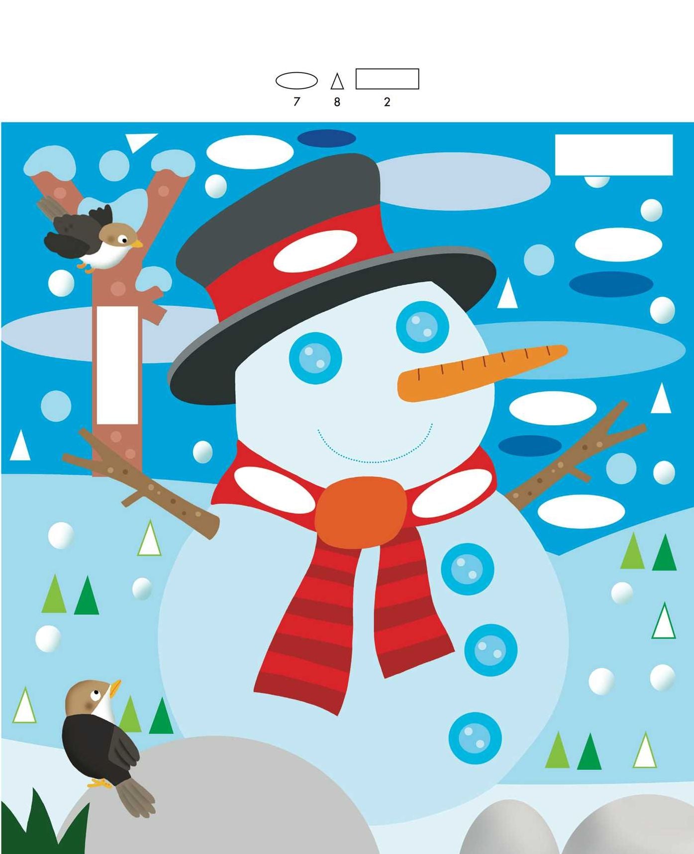Winter Wonderland: A Colorful Sticker Shapes Book