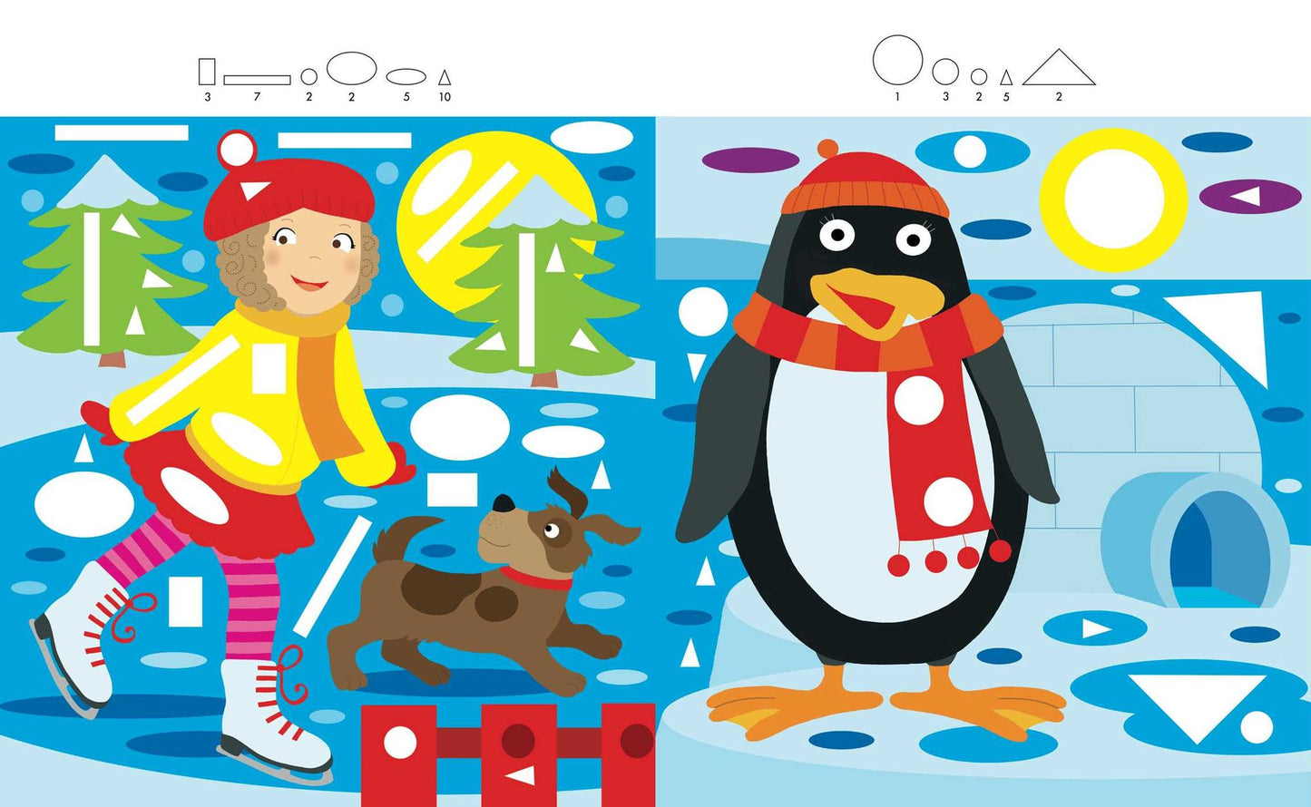 Winter Wonderland: A Colorful Sticker Shapes Book
