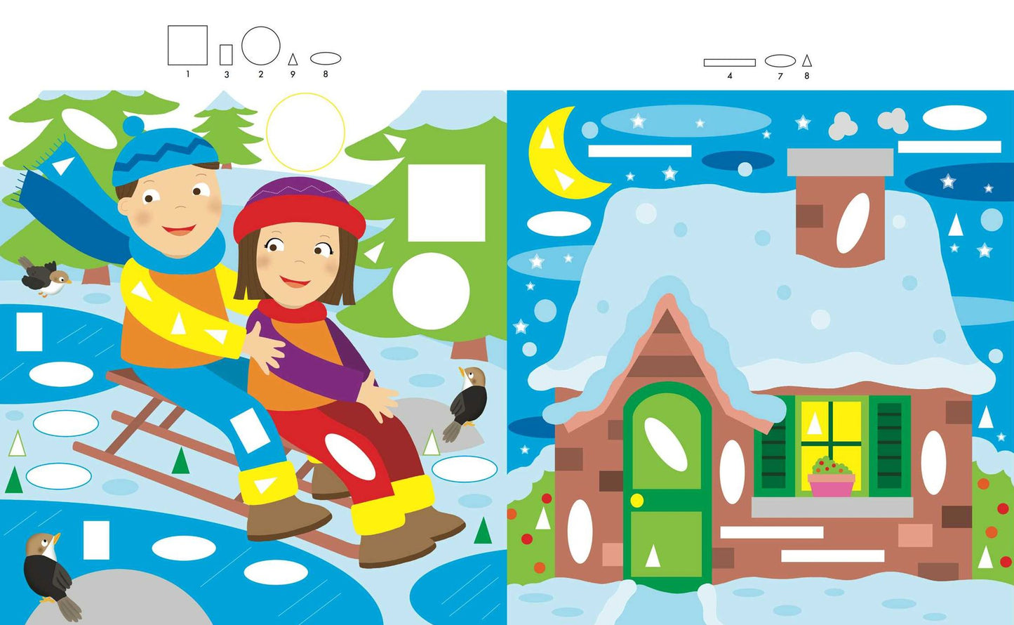 Winter Wonderland: A Colorful Sticker Shapes Book