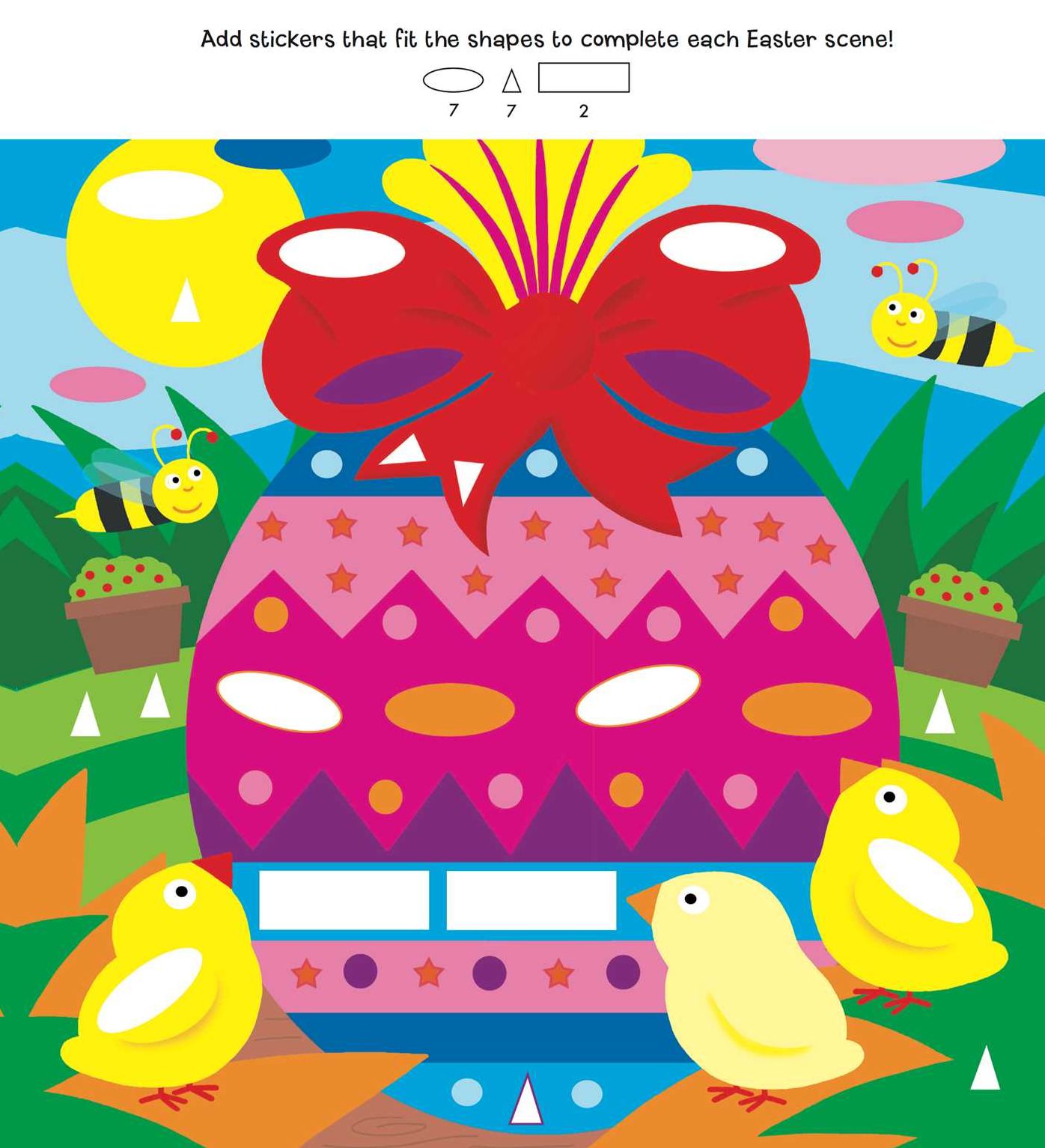 Easter Excitement: A Colorful Sticker Shapes Book