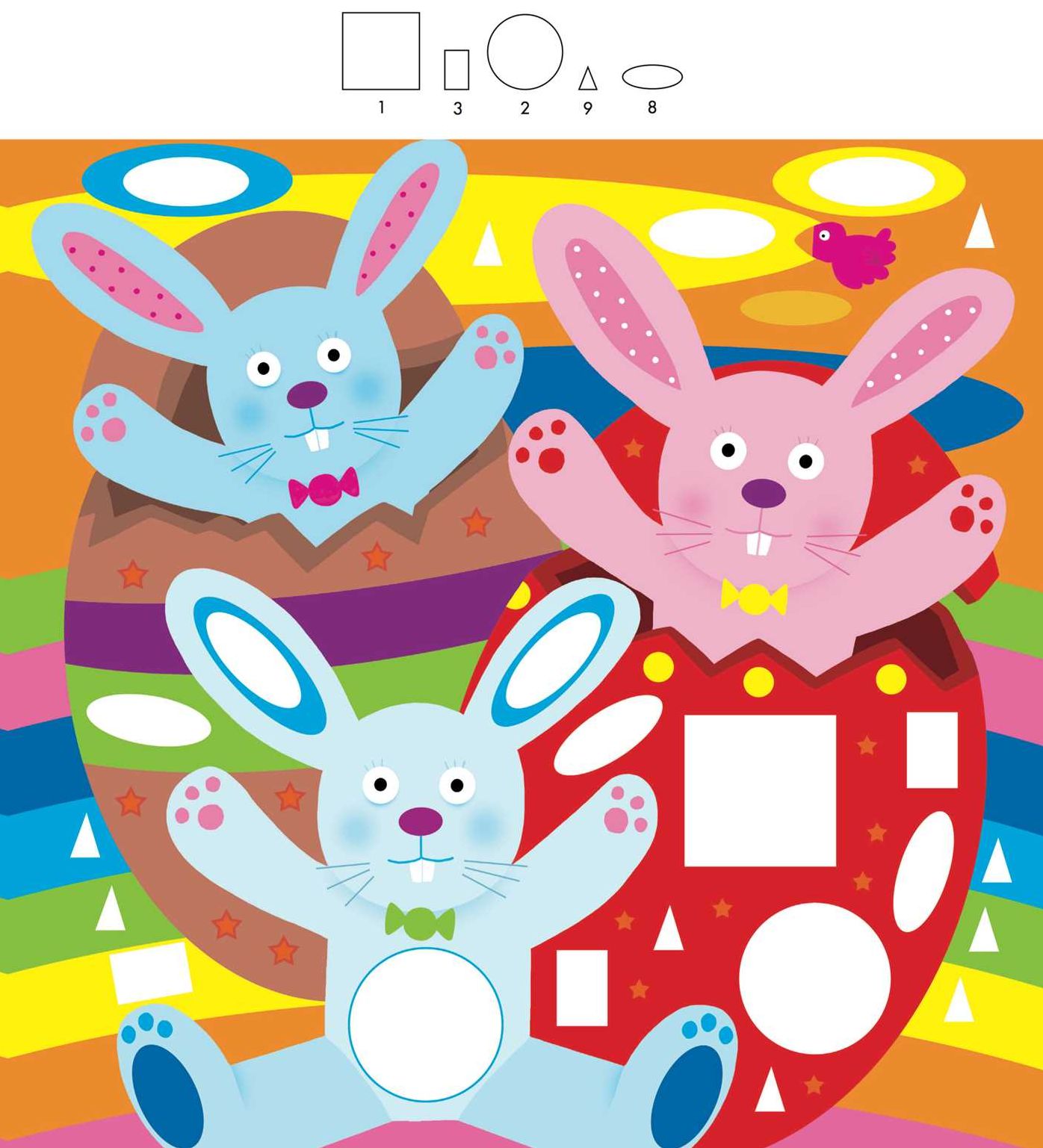 Easter Excitement: A Colorful Sticker Shapes Book